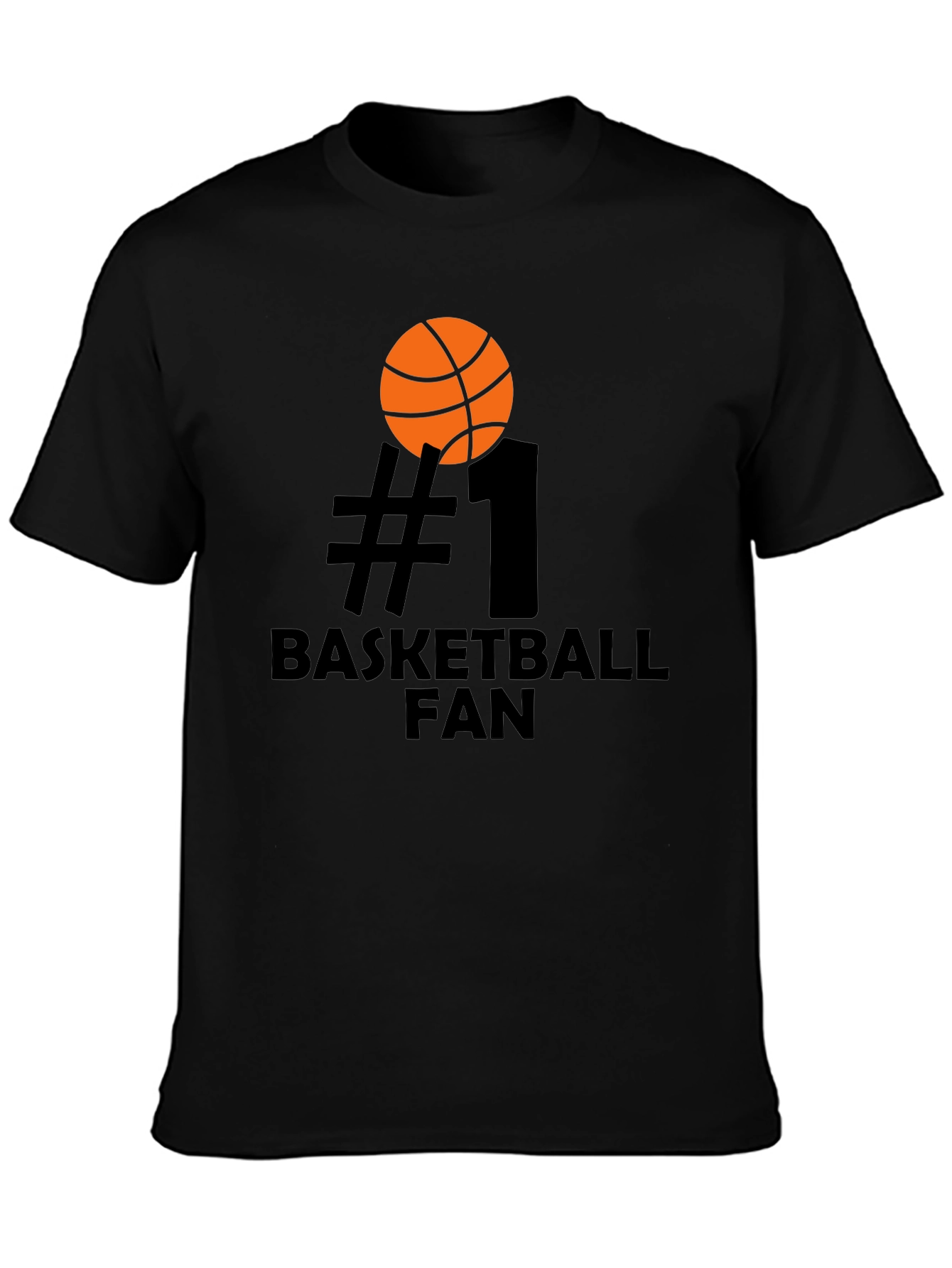 #1 Basketball Fan T-Shirt - Black Graphic Tee