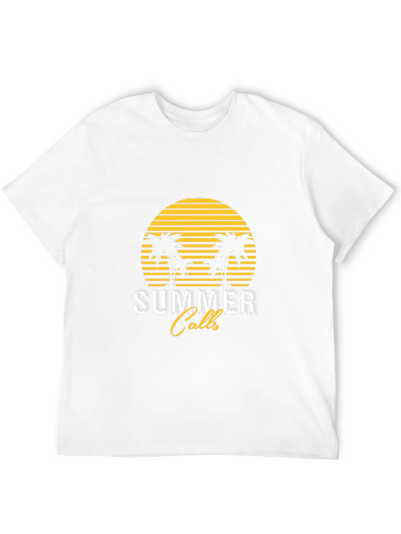 Summer Calls Graphic Tee - Black Cotton T-Shirt
