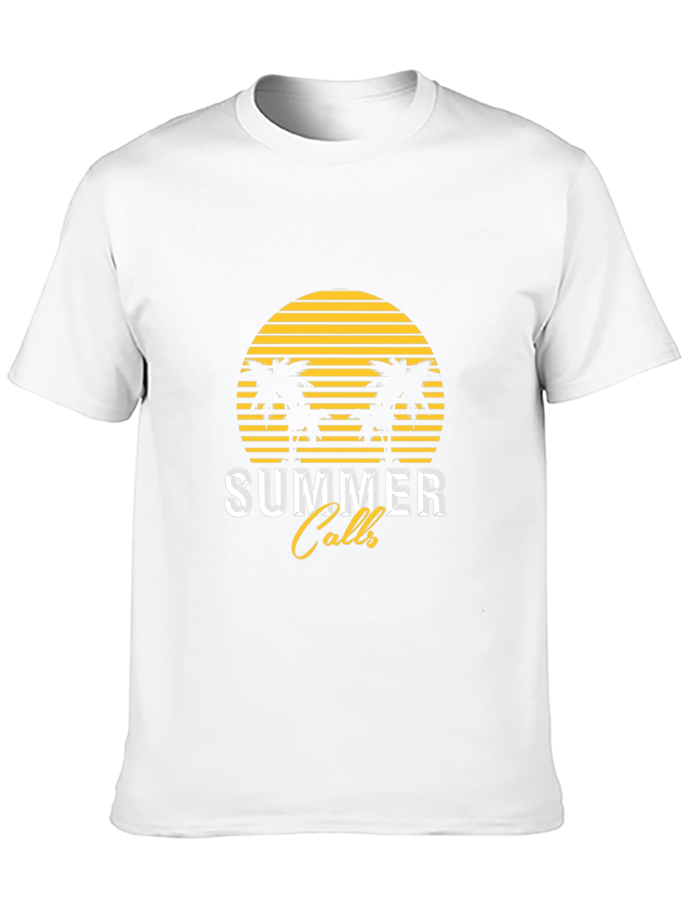 Summer Calls Graphic Tee - Black Cotton T-Shirt