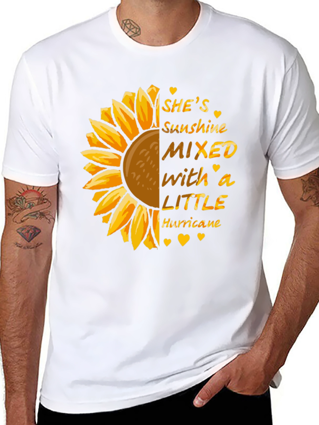 Sunshine Hurricane Sunflower Graphic Tee