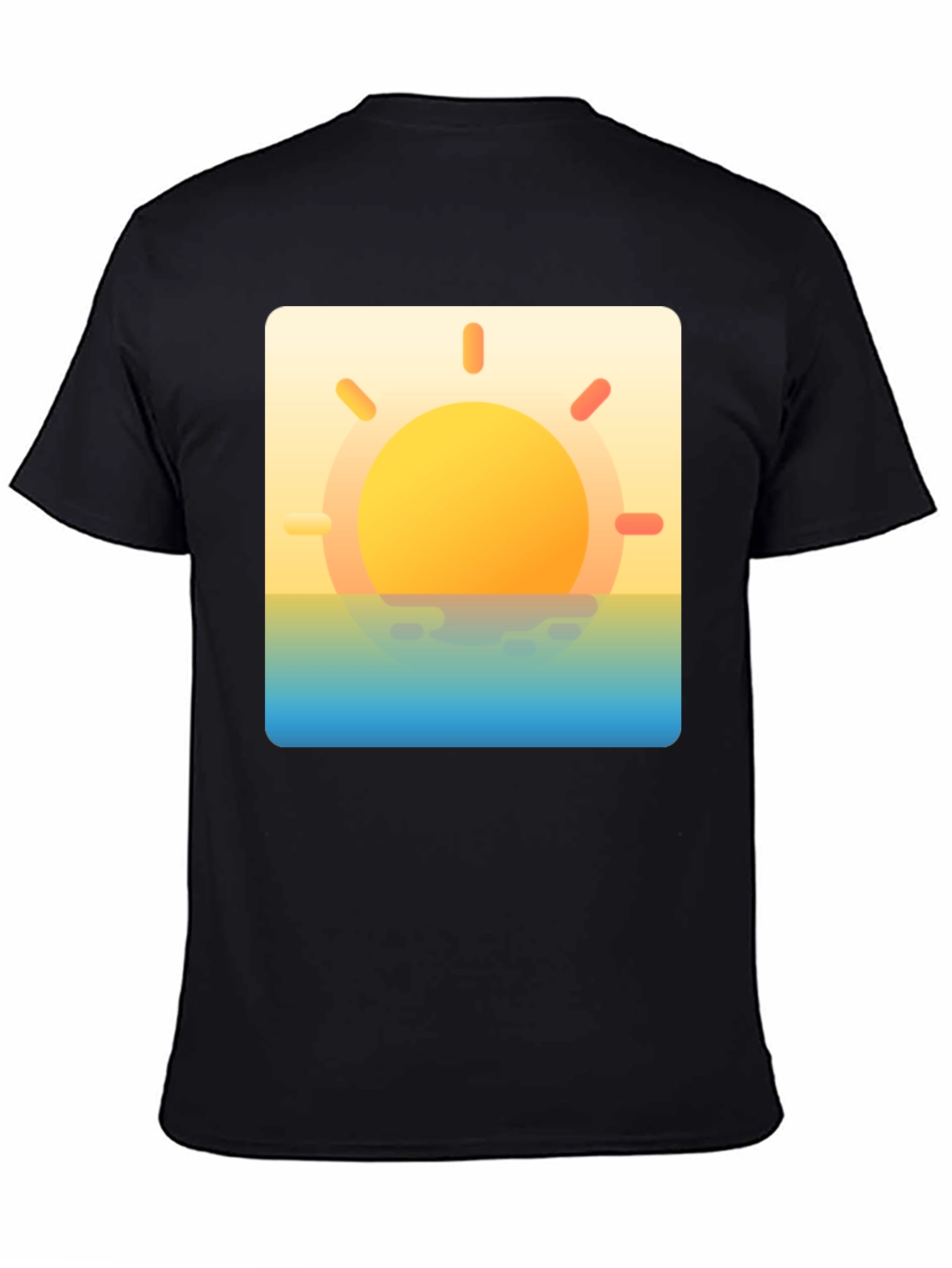 Sunset Graphic Tee - Black Casual T-Shirt