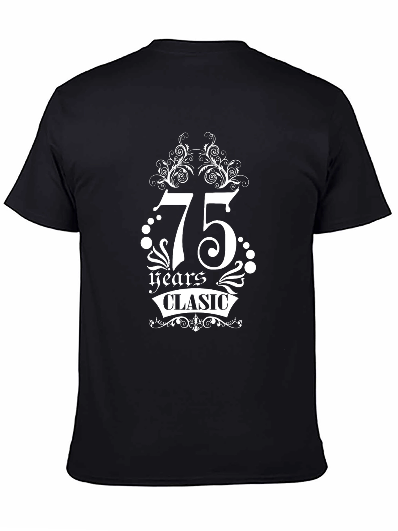 75 Years Classic Black T-Shirt