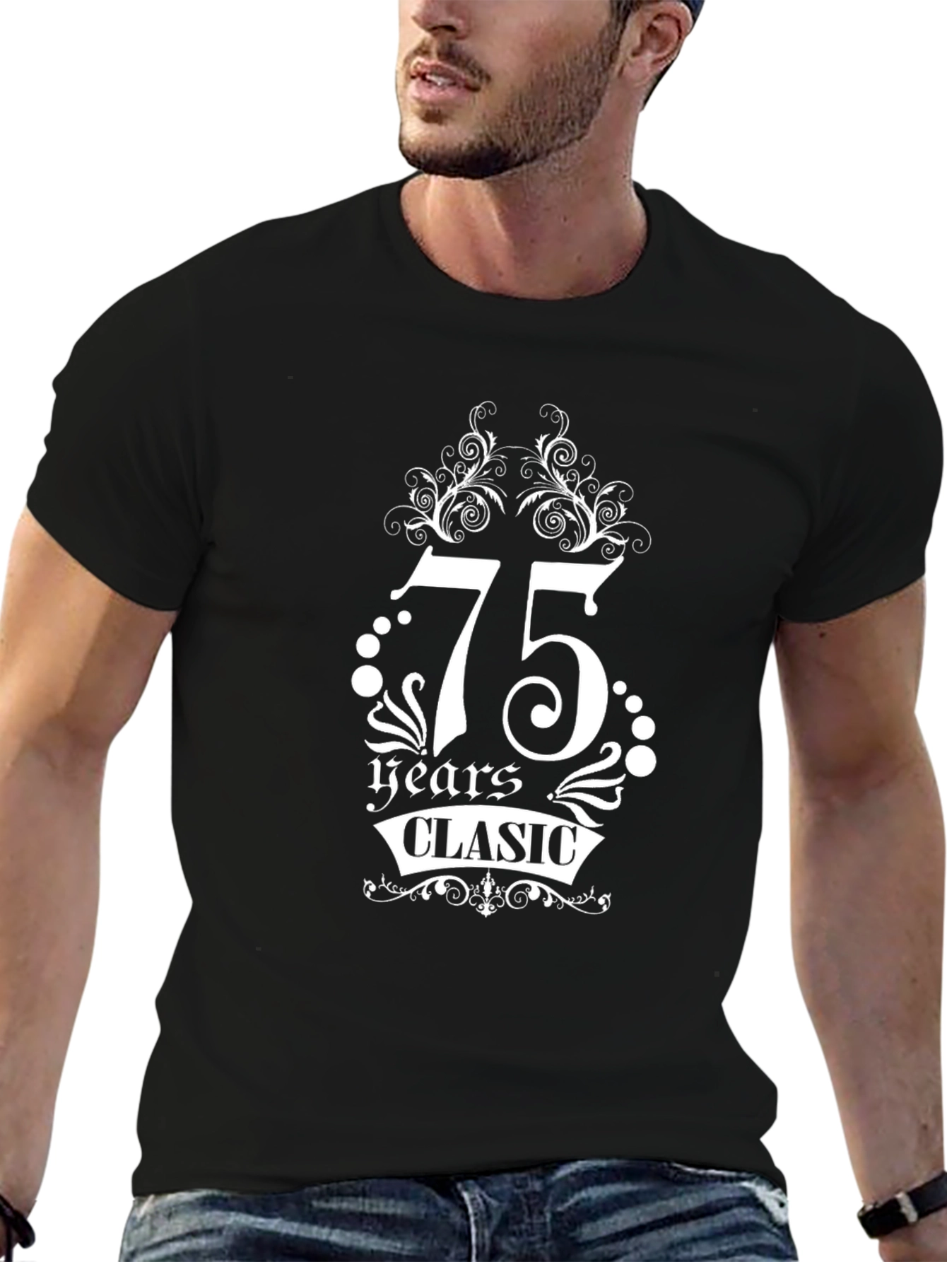 75 Years Classic Black T-Shirt