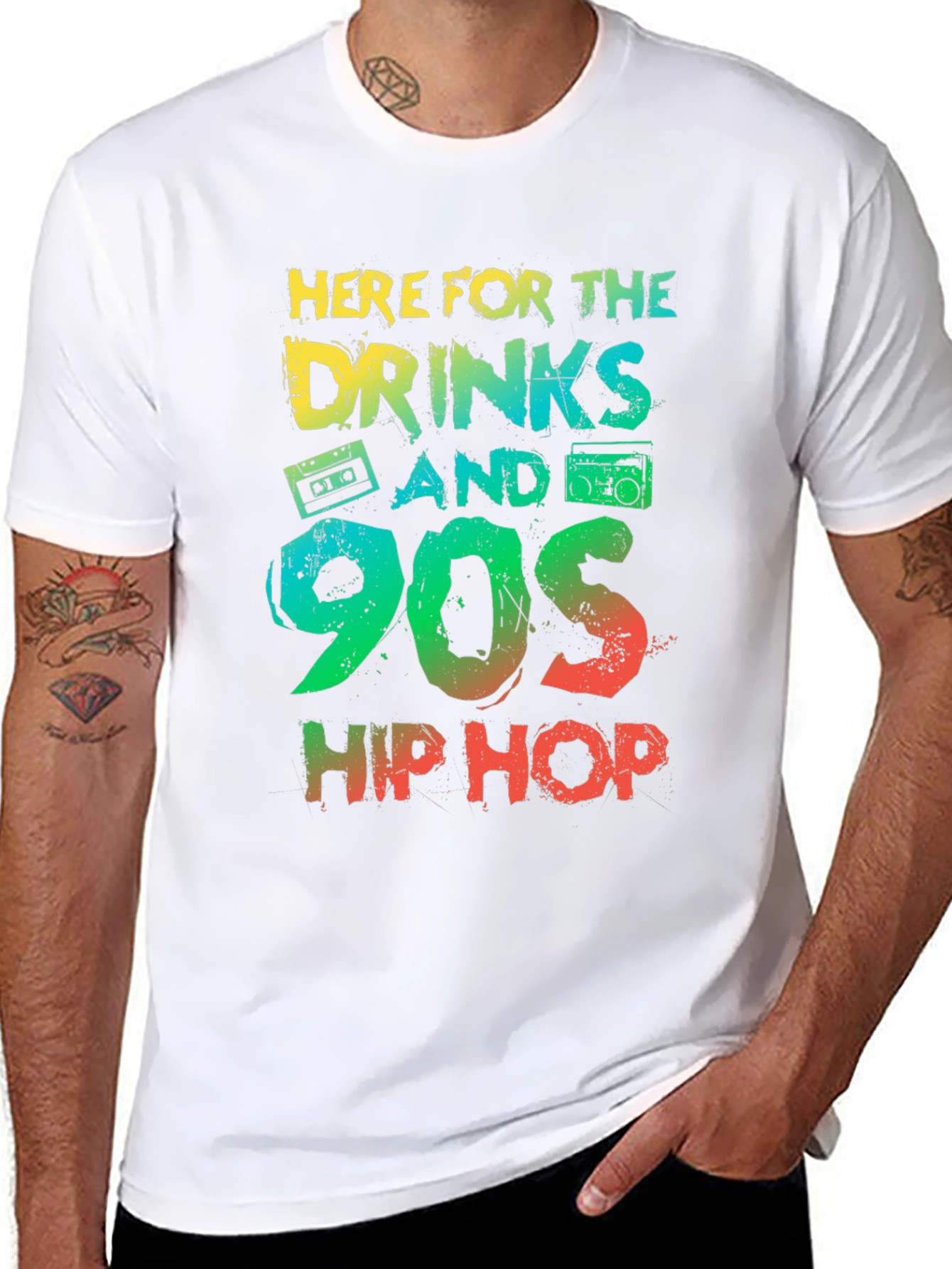 90s Hip Hop Drinks Graphic Tee