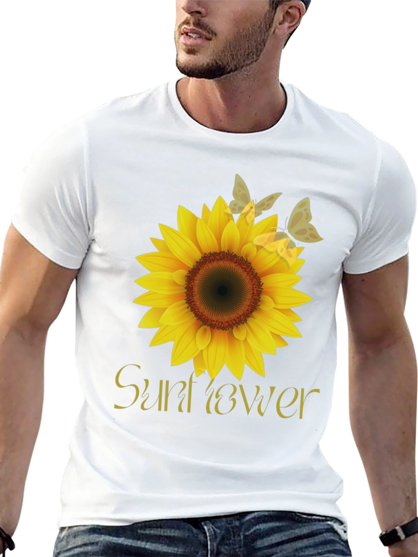 Sunflower Graphic Tee - Stylish Black T-Shirt