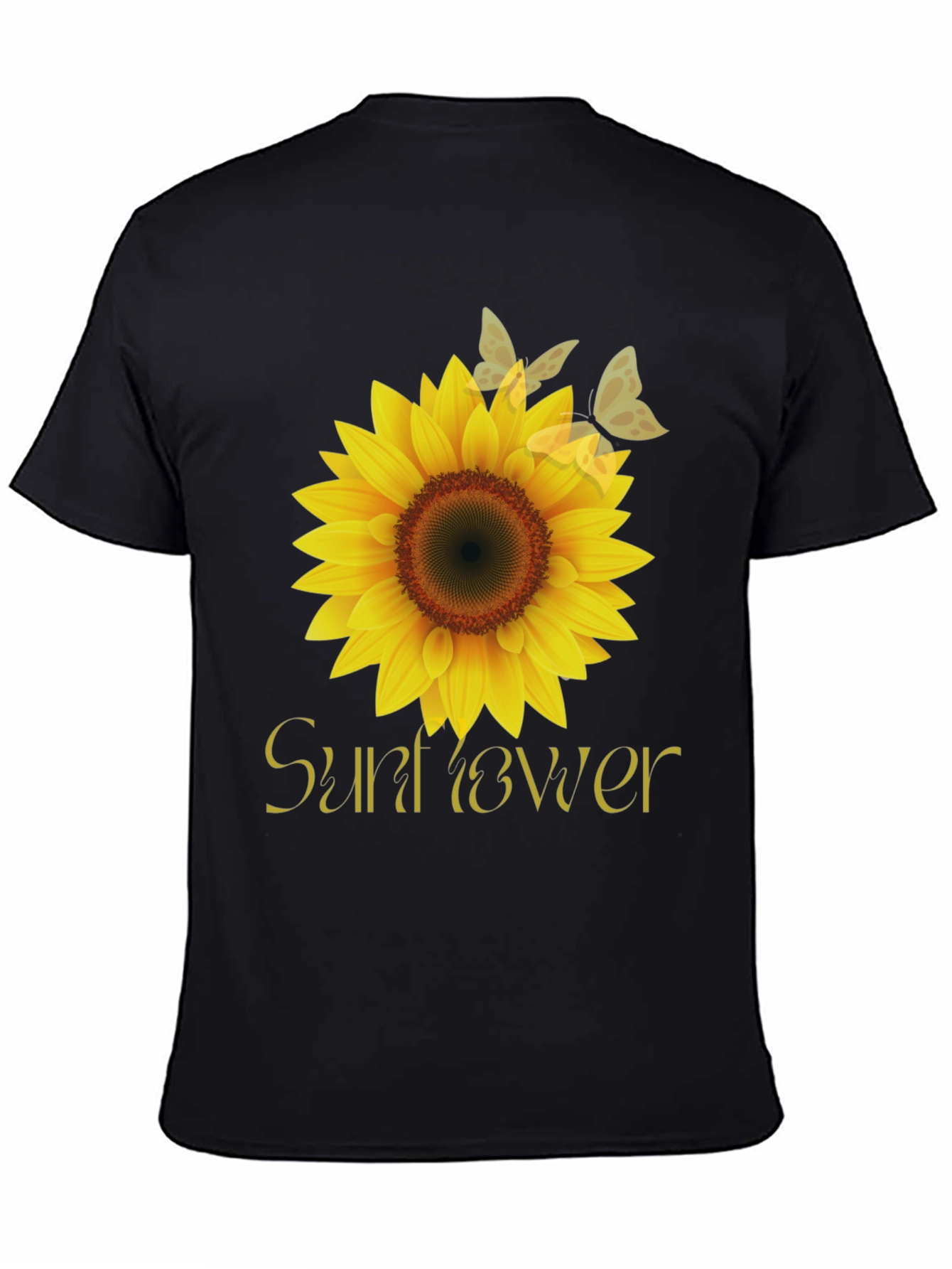 Sunflower Graphic Tee - Stylish Black T-Shirt