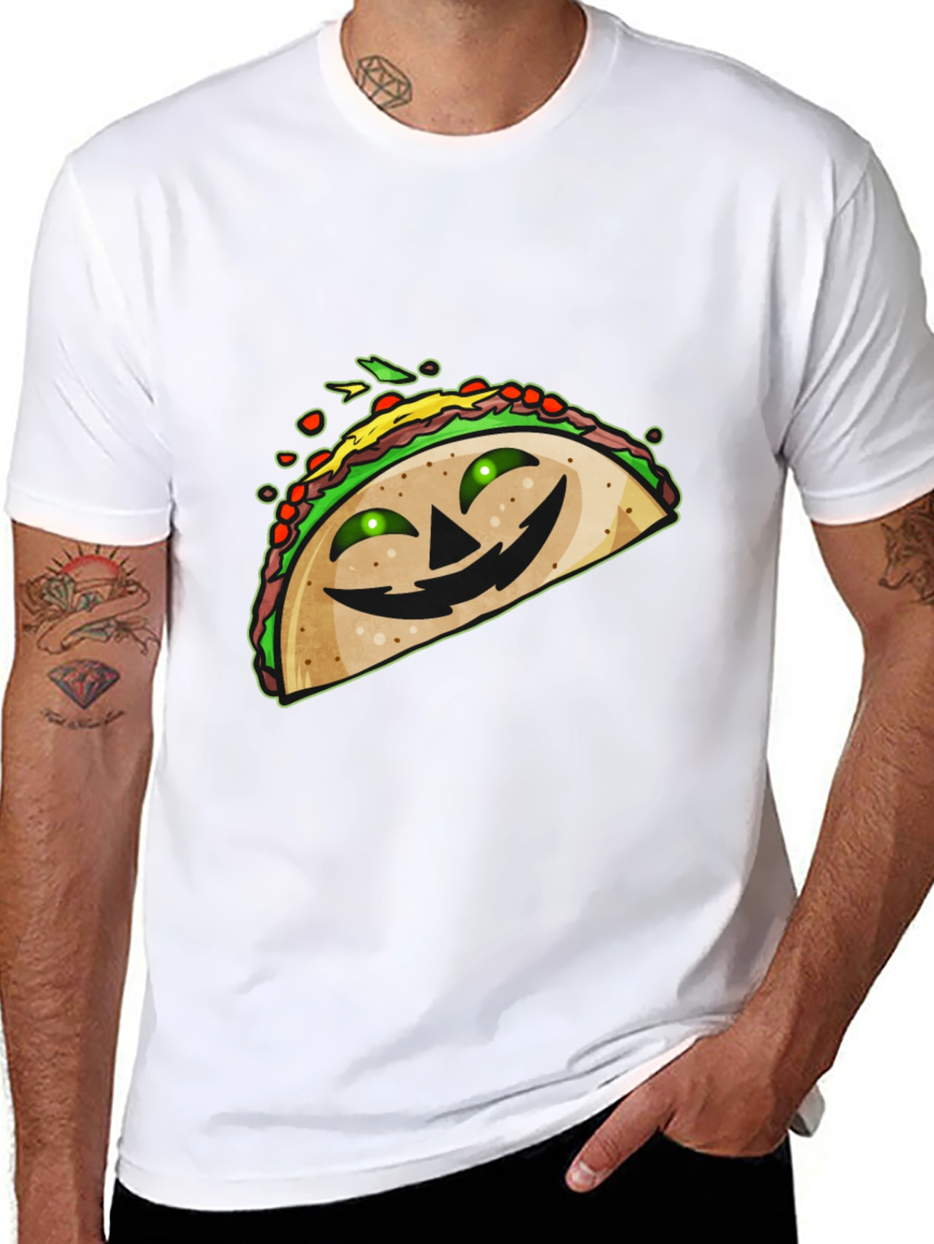 Taco Jack-o-Lantern Funny Halloween T-Shirt