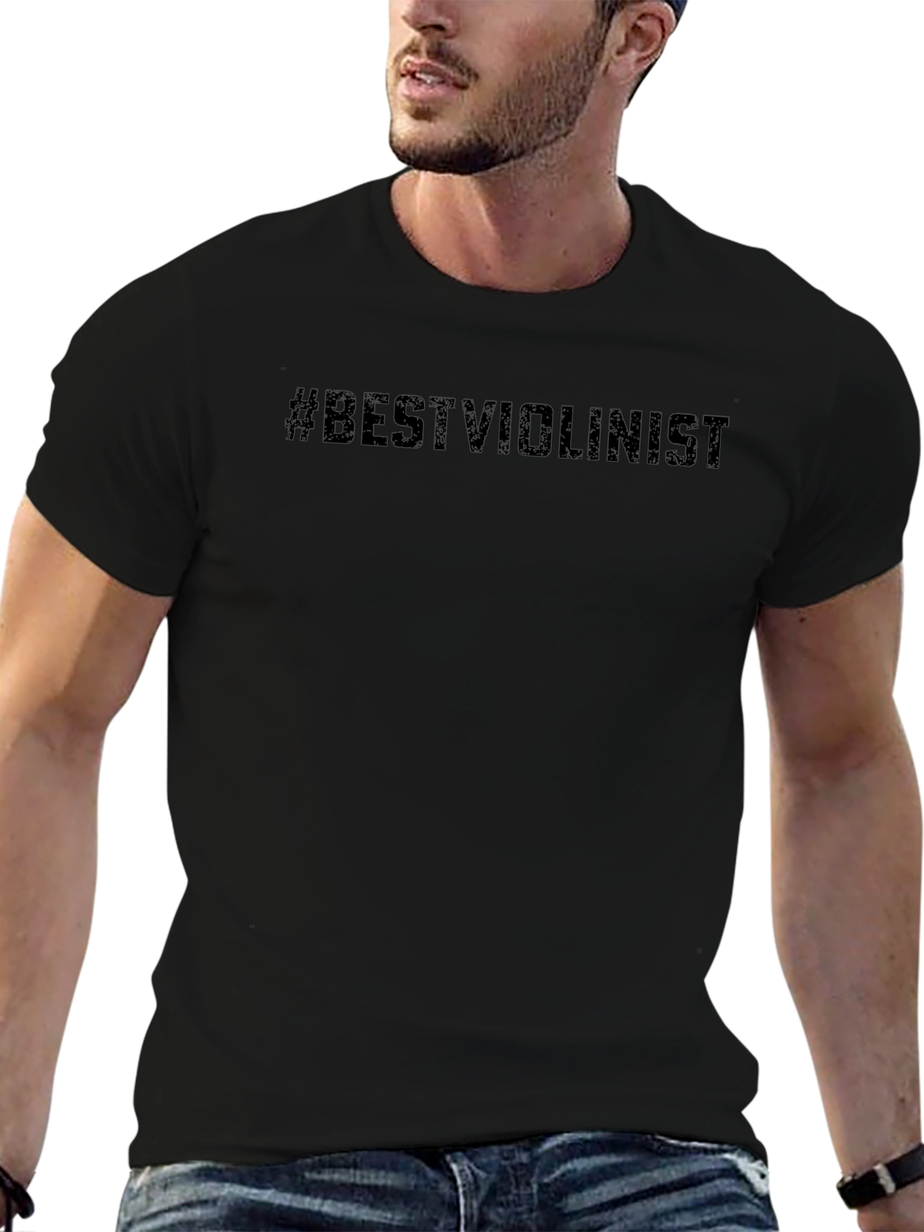 #BestViolinist Black T-Shirt - Music Lover Tee