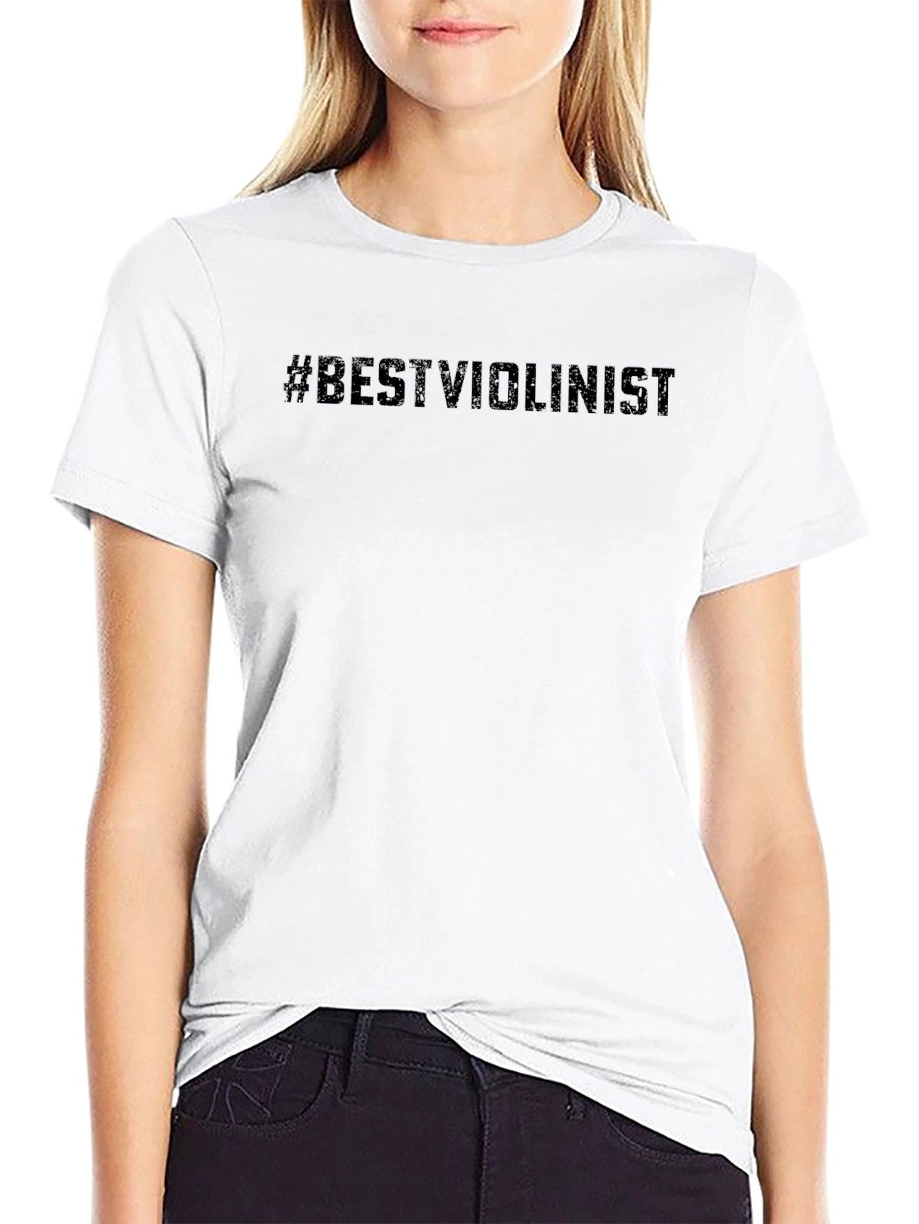 #BestViolinist Black T-Shirt - Music Lover Tee