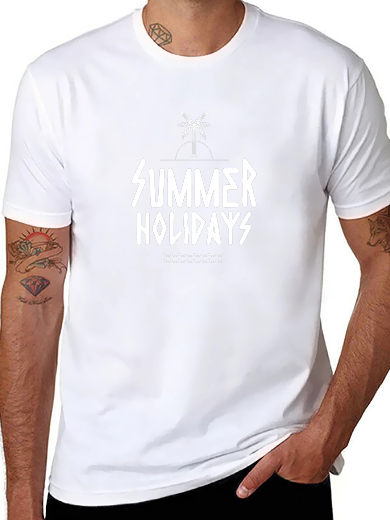 Summer Holidays Black T-Shirt