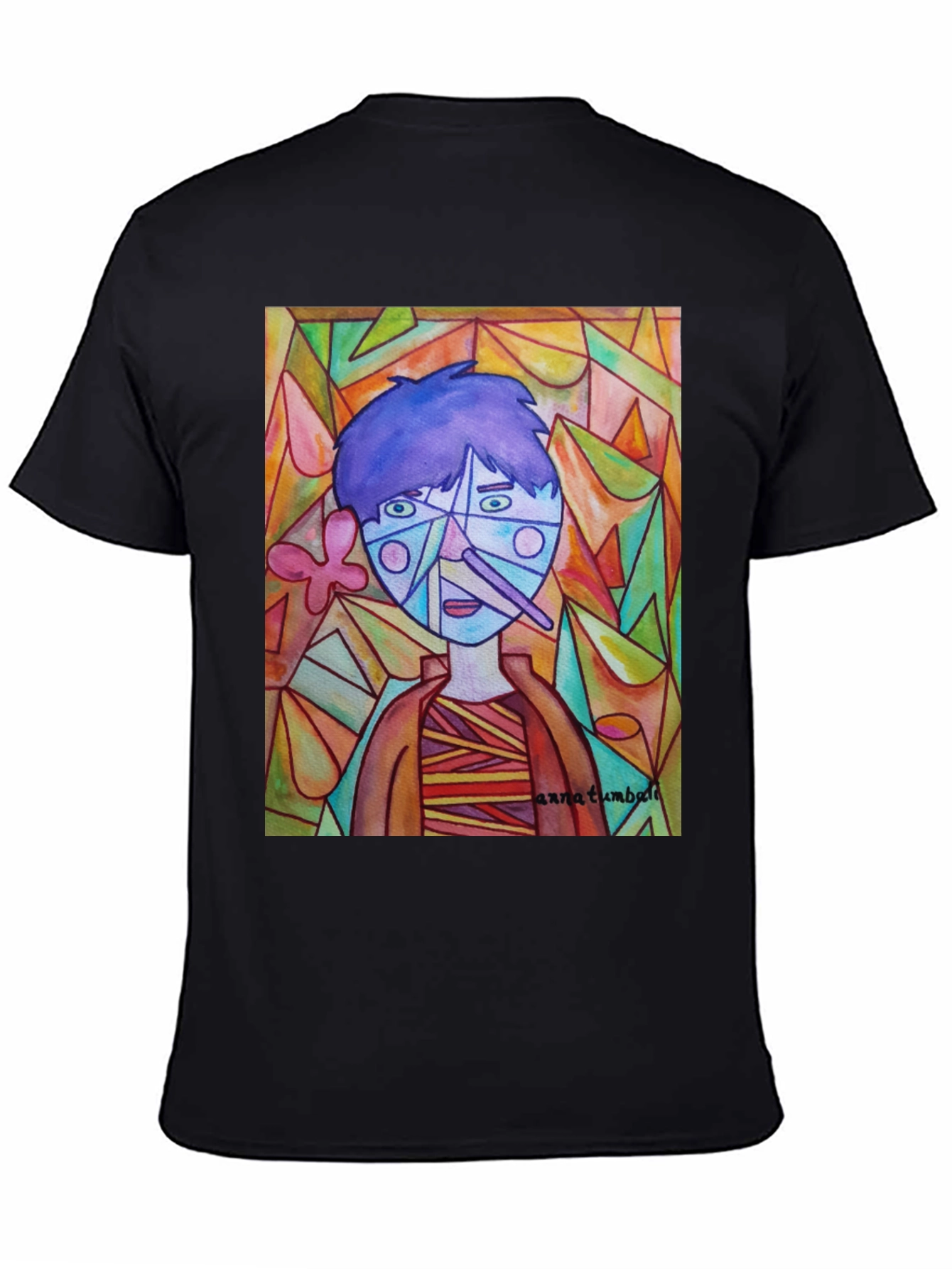 Abstract Portrait Graphic Tee - Unique Art Shirt