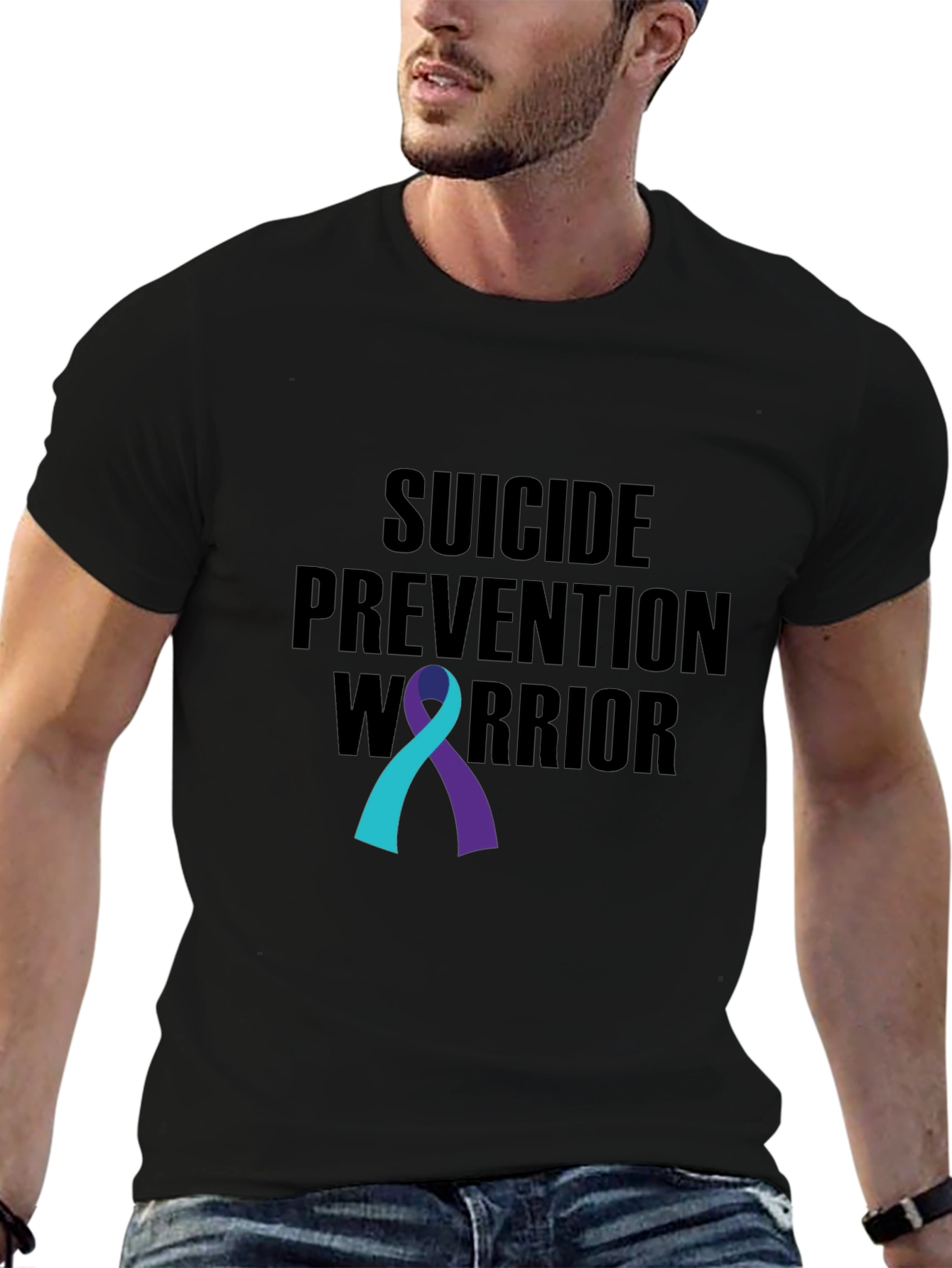 Suicide Prevention Warrior Ribbon Graphic Tee