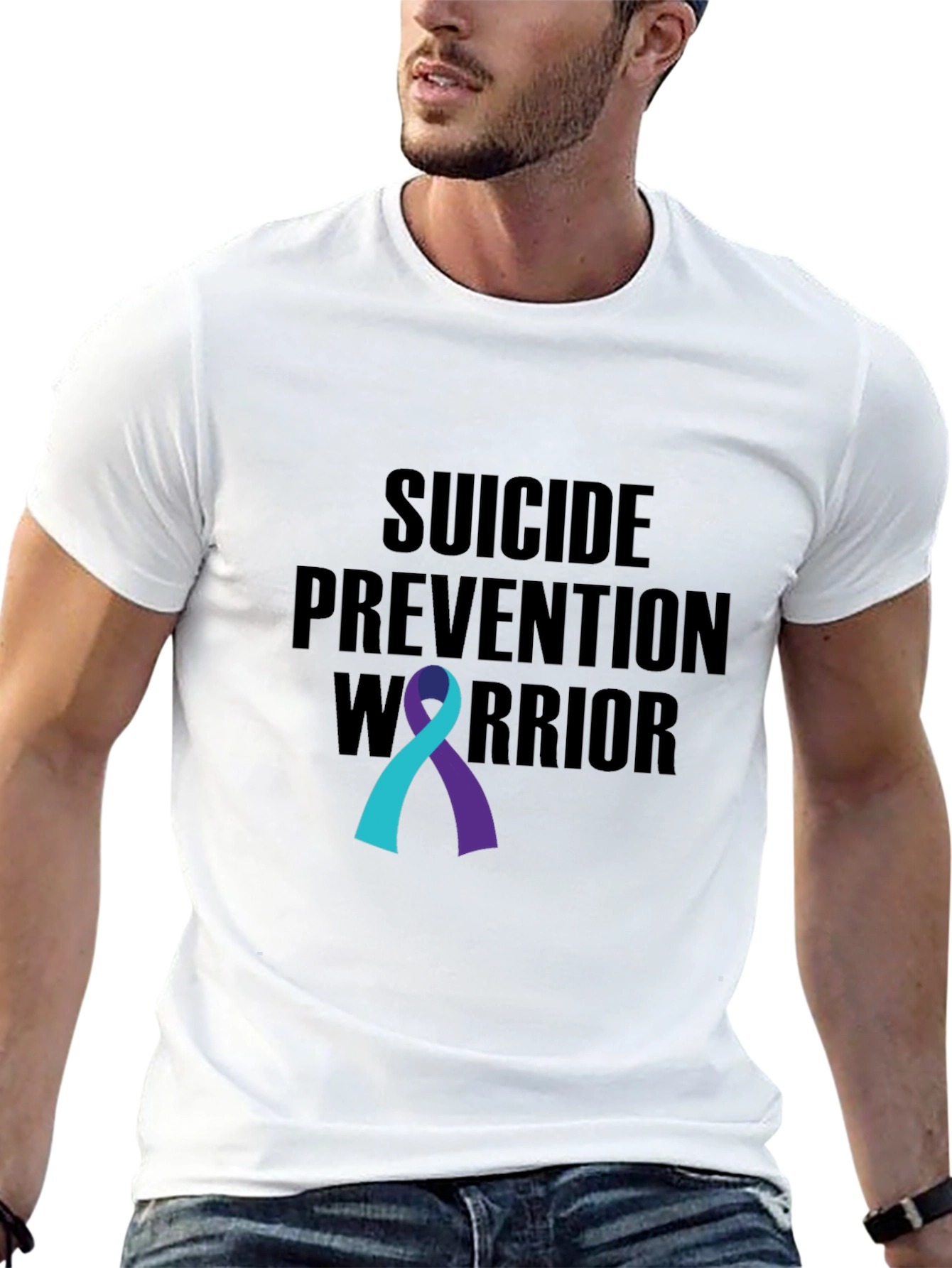 Suicide Prevention Warrior Ribbon Graphic Tee