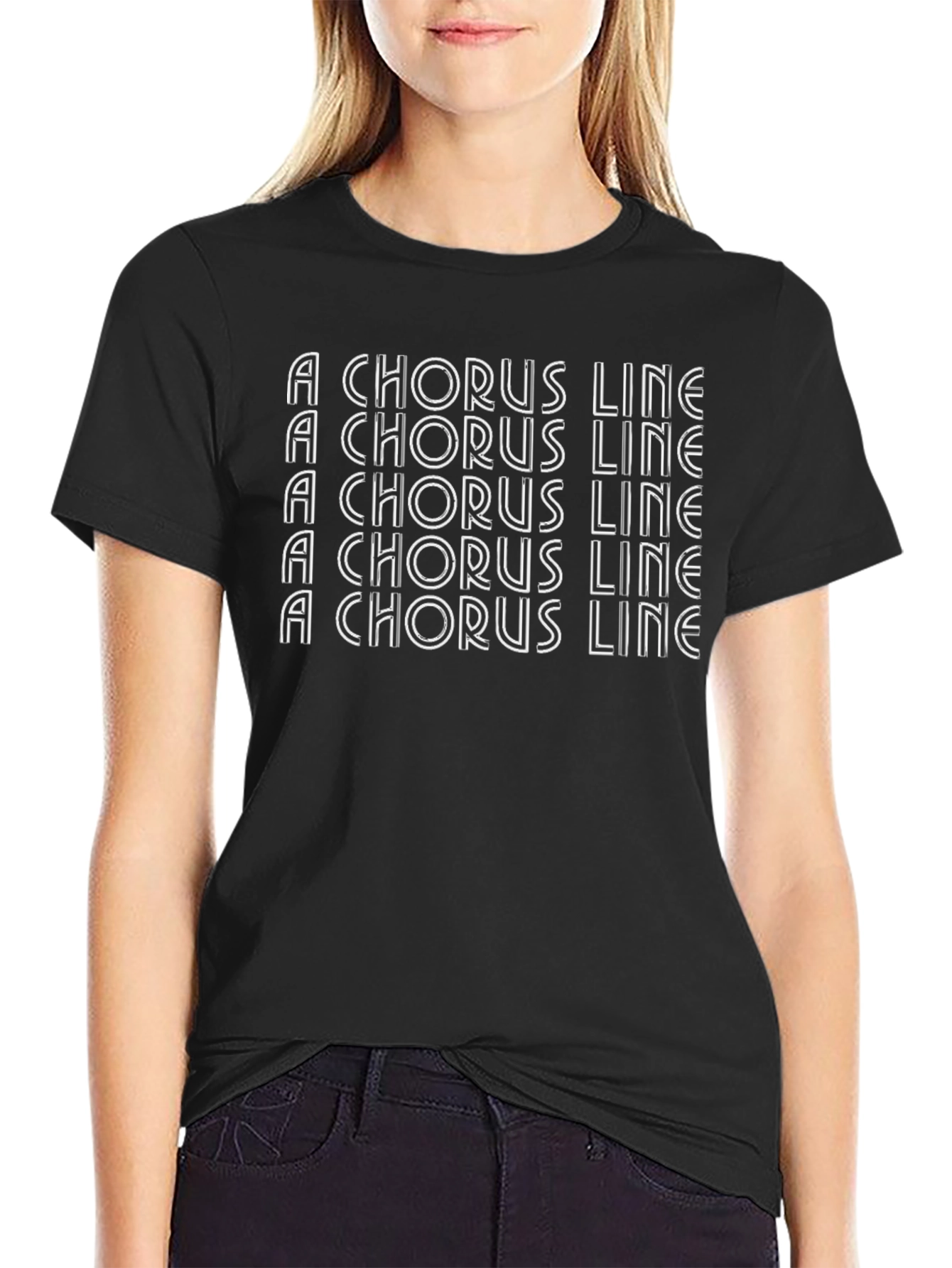 A Chorus Line T-Shirt - Black Crew Neck