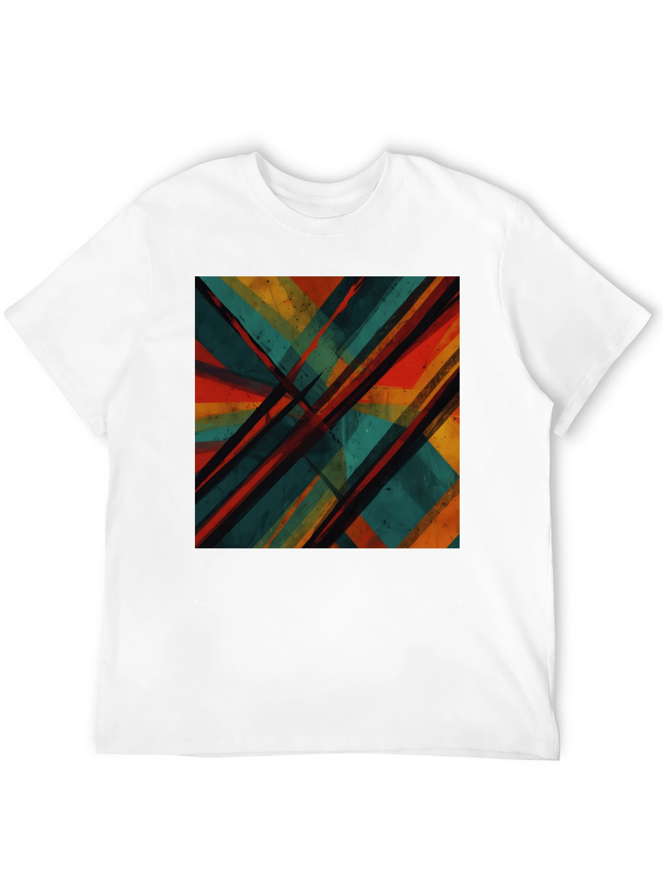 Abstract Geometric Black T-Shirt