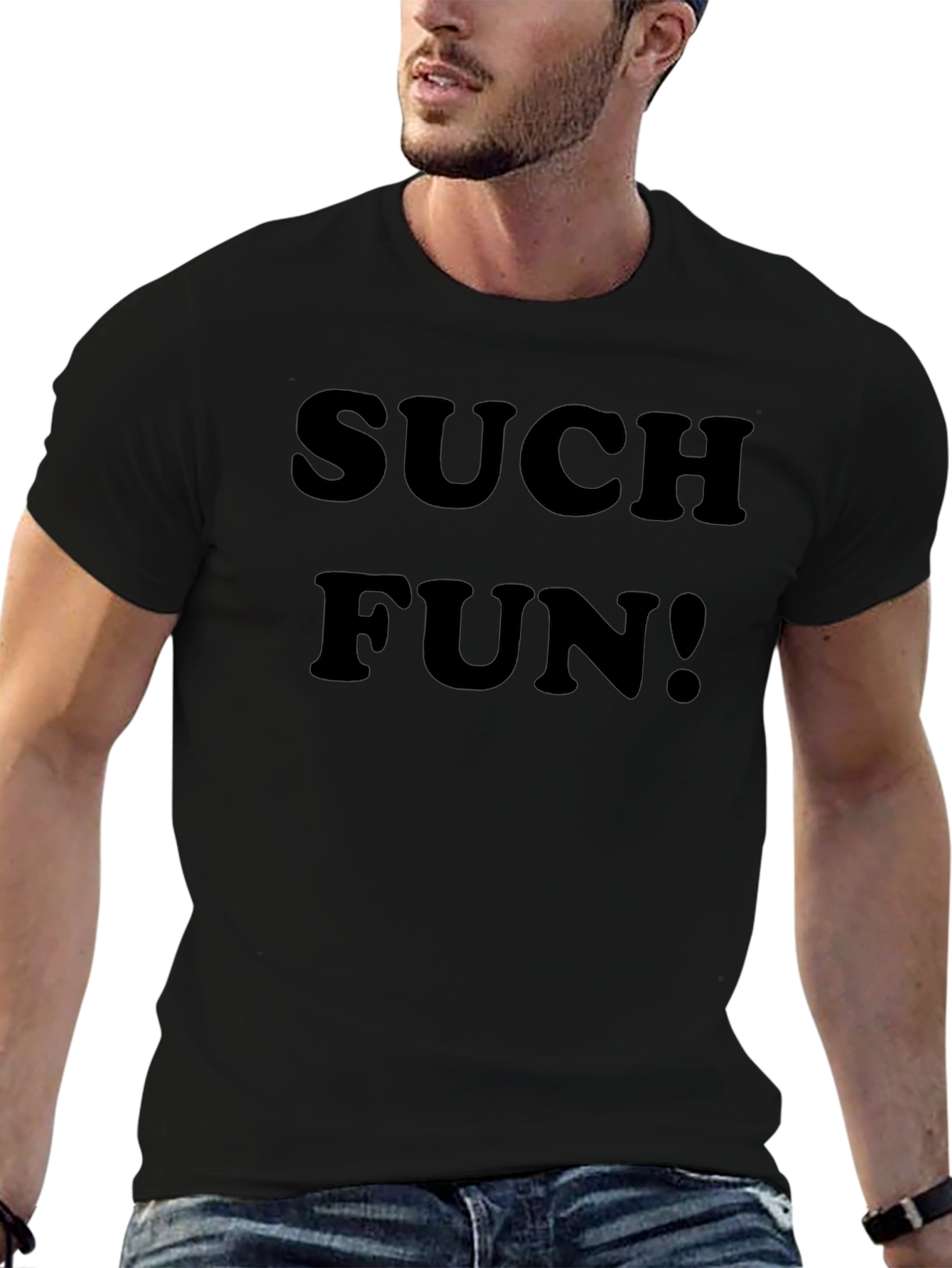 Such Fun! Black Graphic T-Shirt