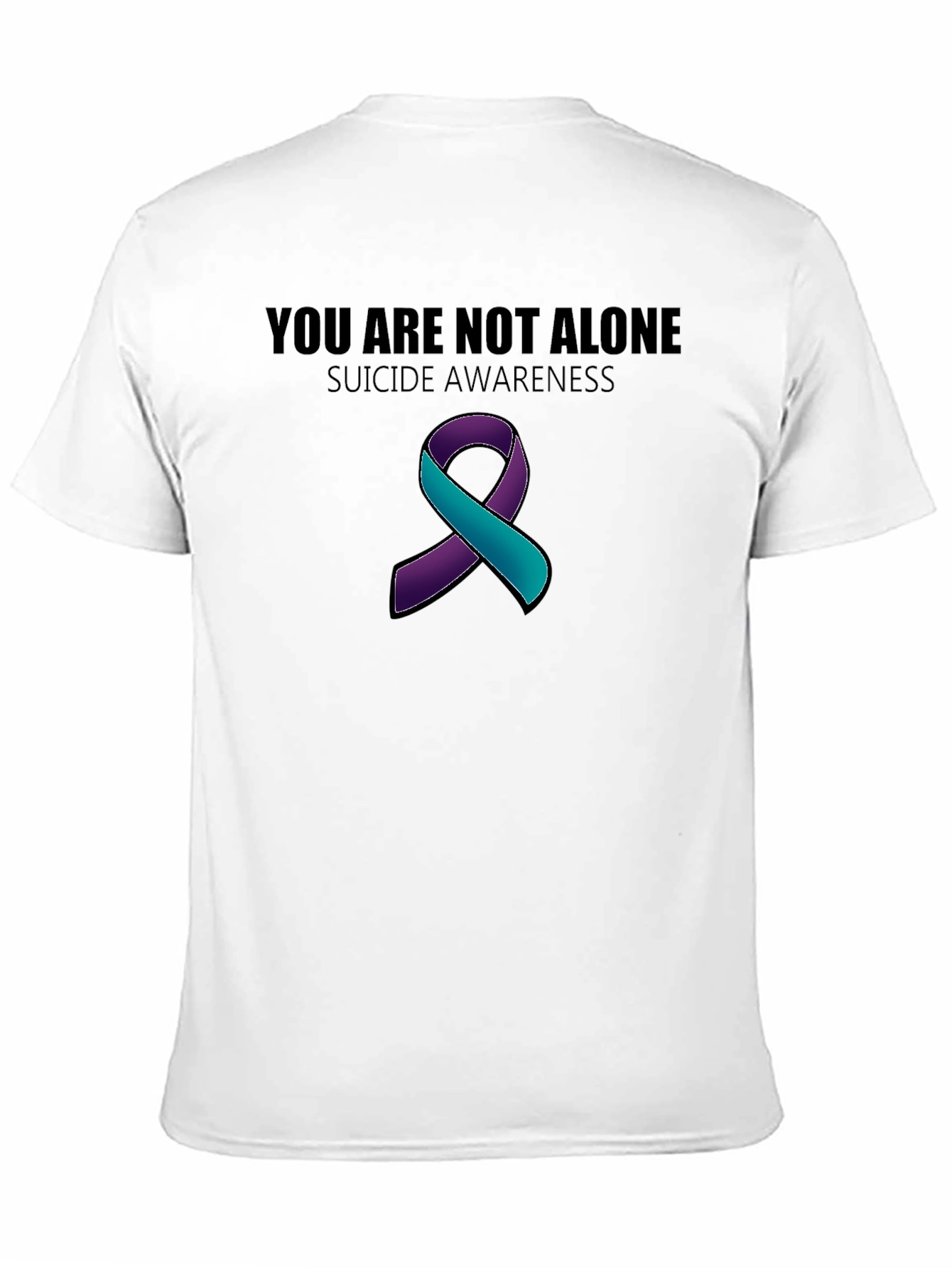 Suicide Awareness Ribbon T-Shirt - You Are Not Alone