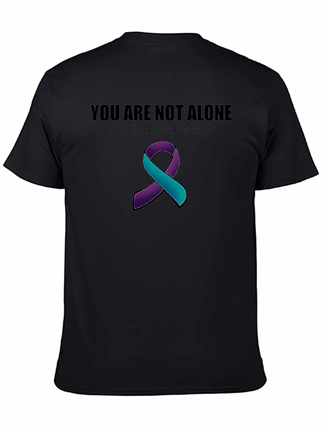 Suicide Awareness Ribbon T-Shirt - You Are Not Alone