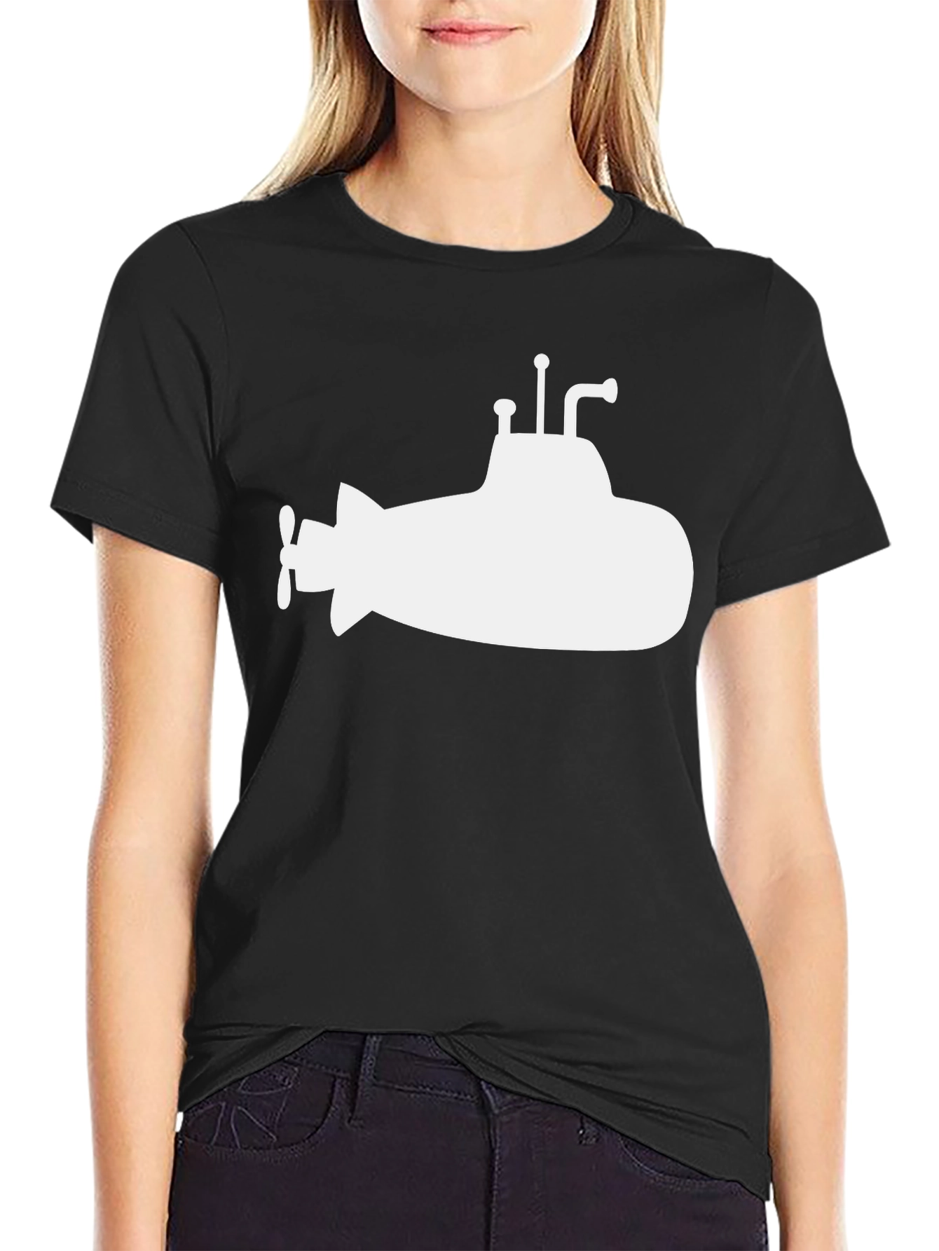 Submarine Graphic Tee - Classic Black Cotton T-Shirt