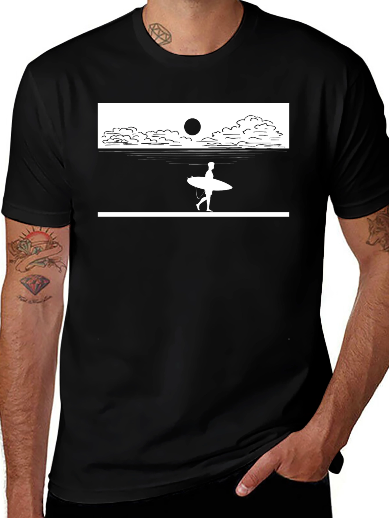 Surf Silhouette Tee - Beach Vibes
