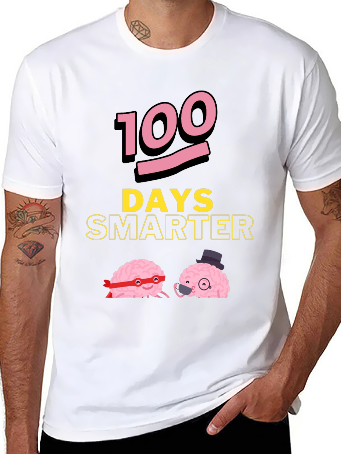 100 Days Smarter Funny Brains T-Shirt