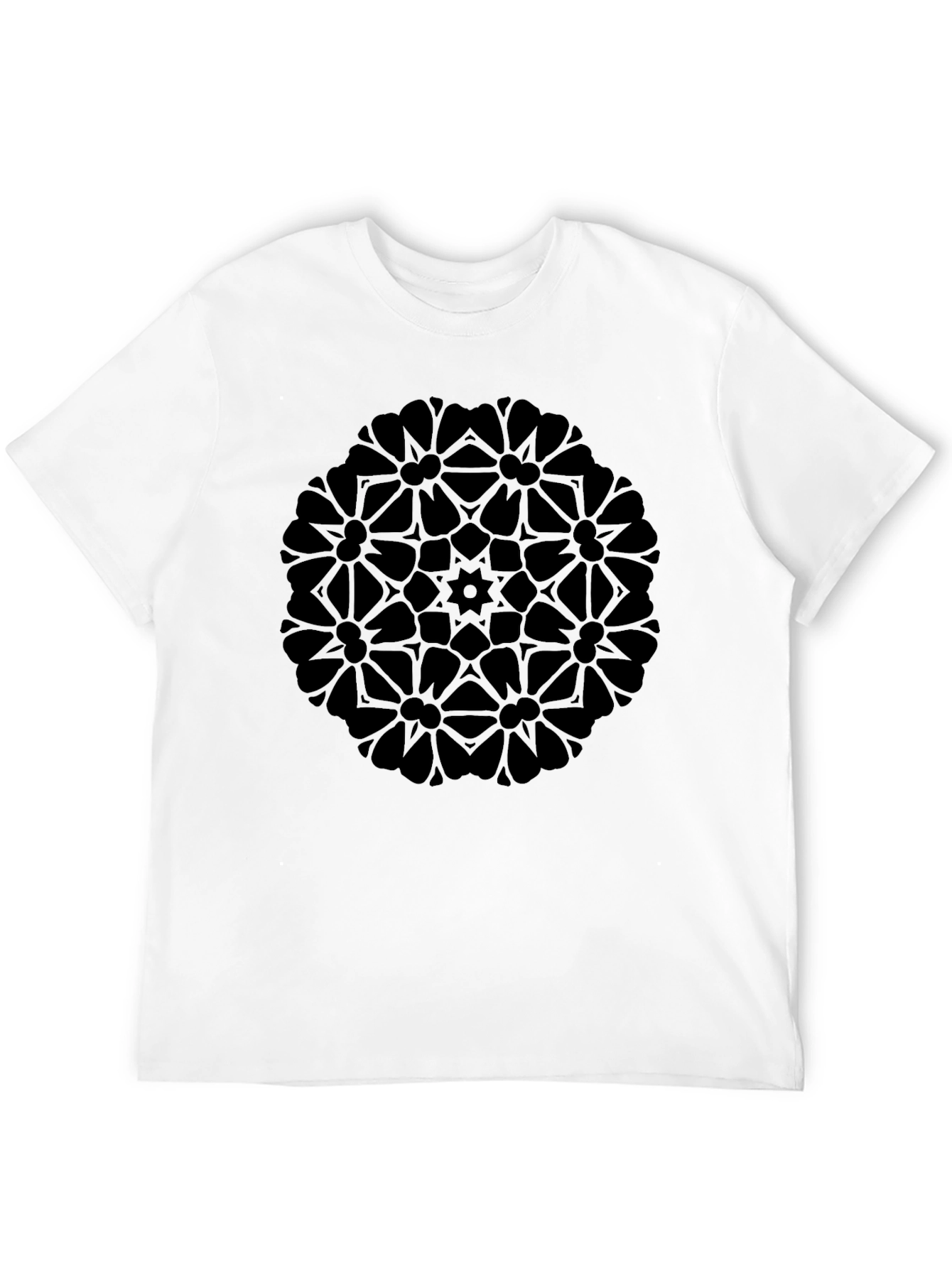 Abstract Mandala Black T-Shirt - Modern Graphic Tee
