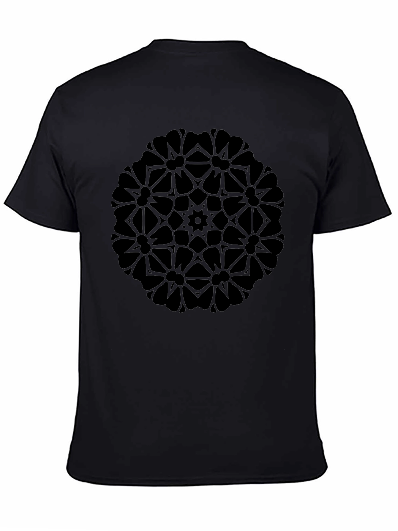 Abstract Mandala Black T-Shirt - Modern Graphic Tee