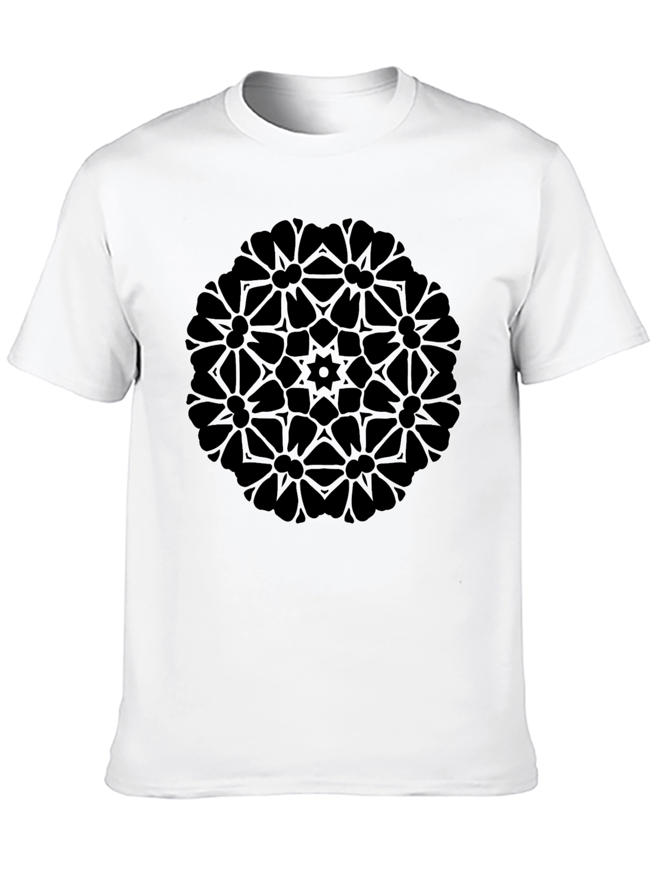 Abstract Mandala Black T-Shirt - Modern Graphic Tee