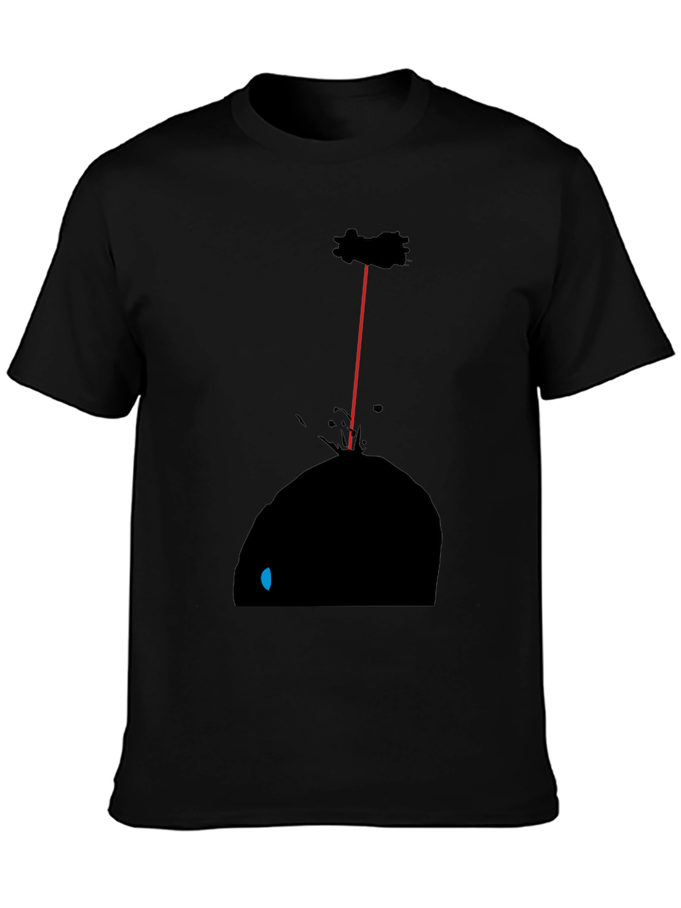 Abstract Black Graphic Tee - Artistic Laser Design