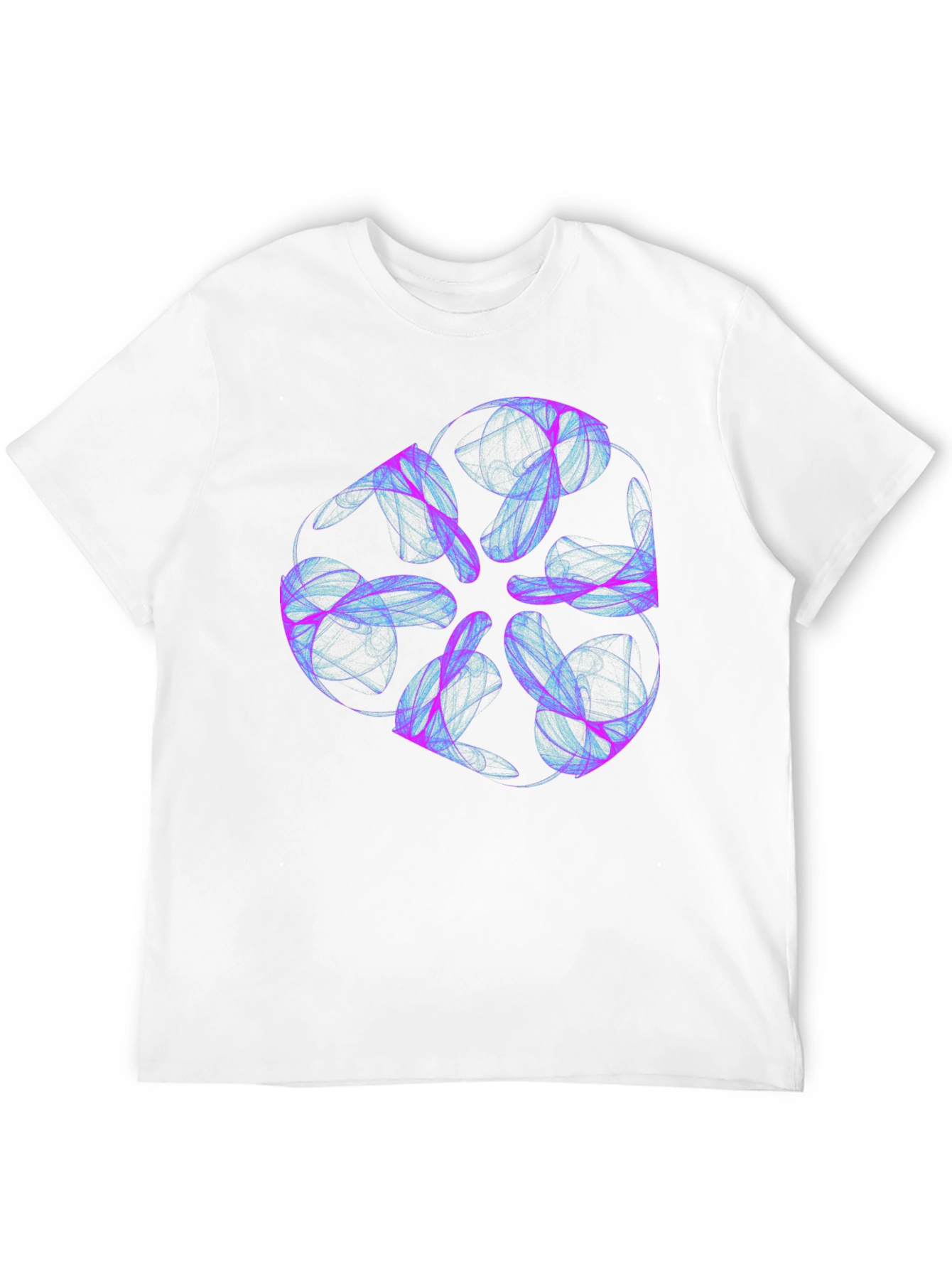 Abstract Swirl Graphic Tee - Black Casual T-Shirt