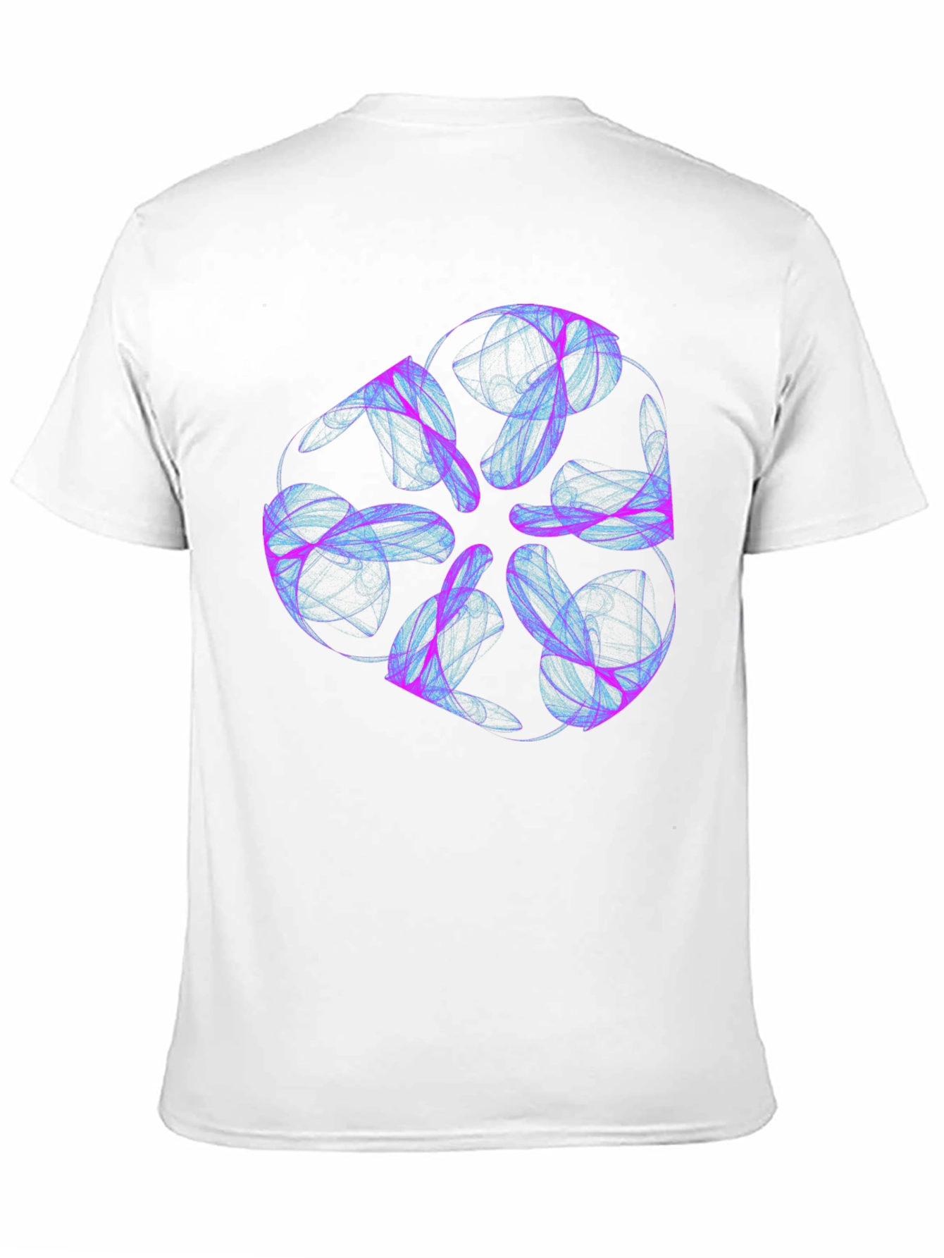 Abstract Swirl Graphic Tee - Black Casual T-Shirt