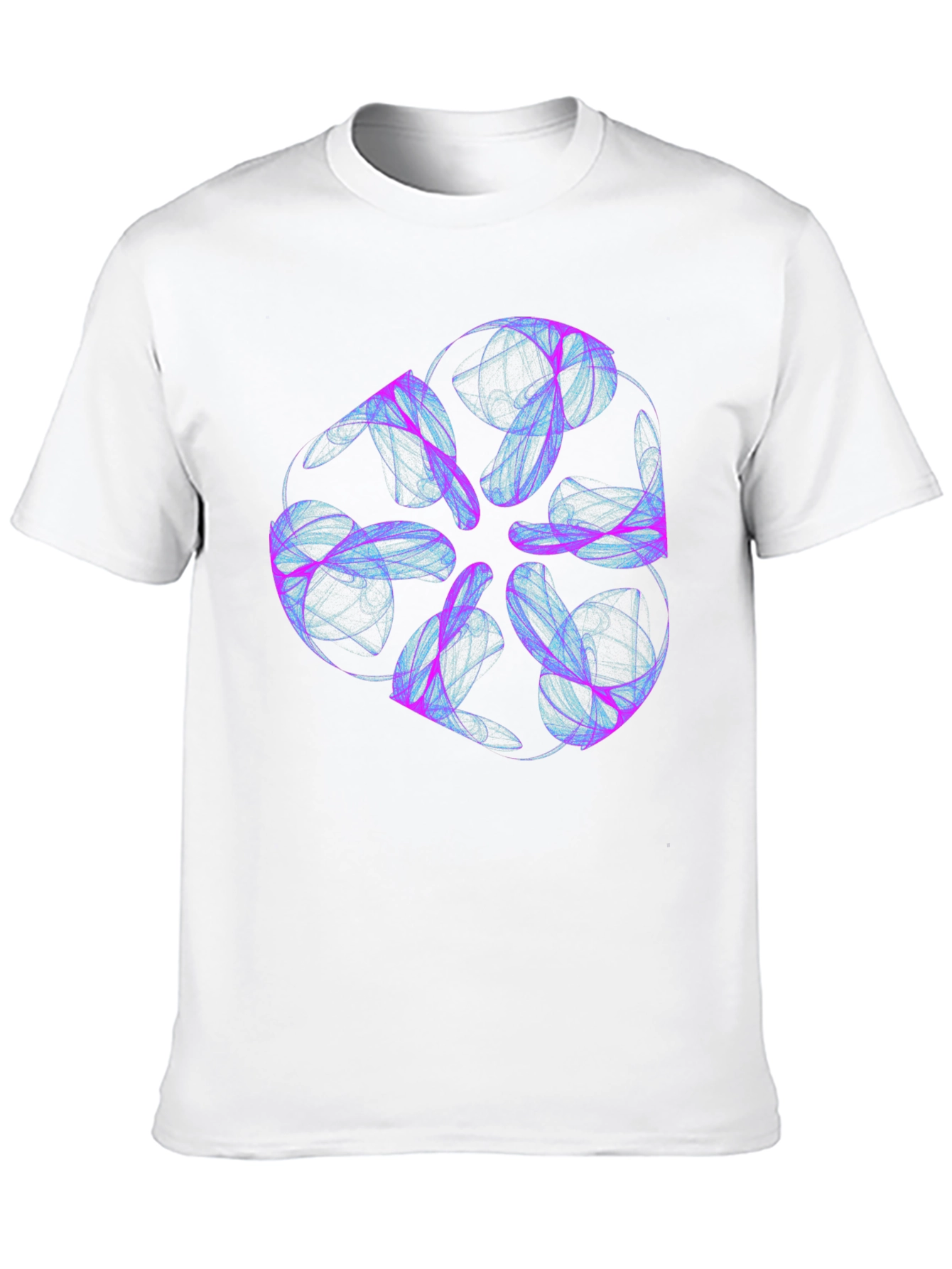 Abstract Swirl Graphic Tee - Black Casual T-Shirt