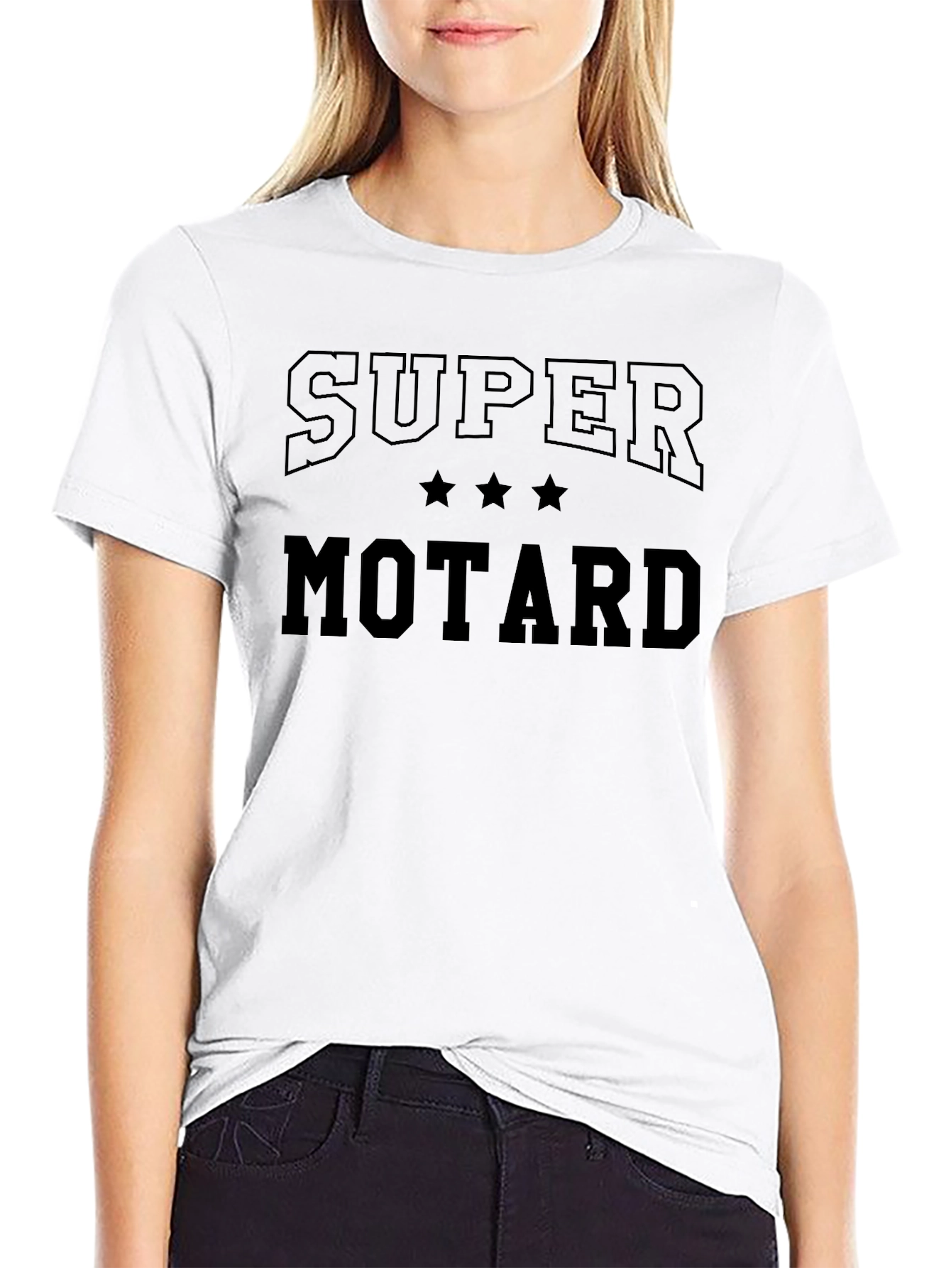 Super Motard Graphic Tee - Black Cotton T-Shirt