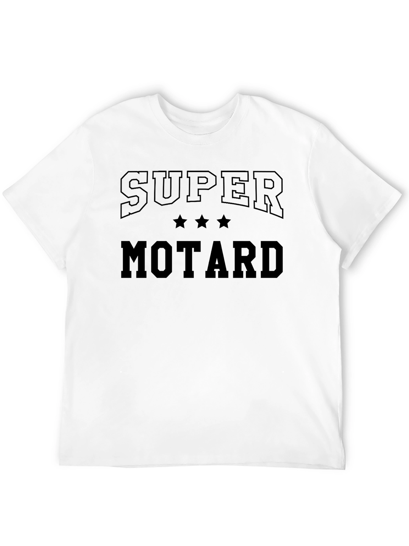 Super Motard Graphic Tee - Black Cotton T-Shirt