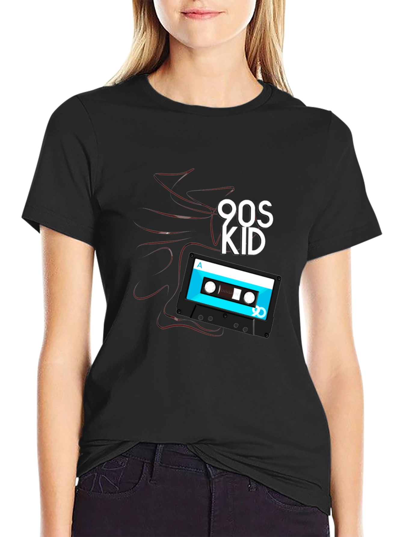 90s Kid Cassette Tape Graphic T-Shirt