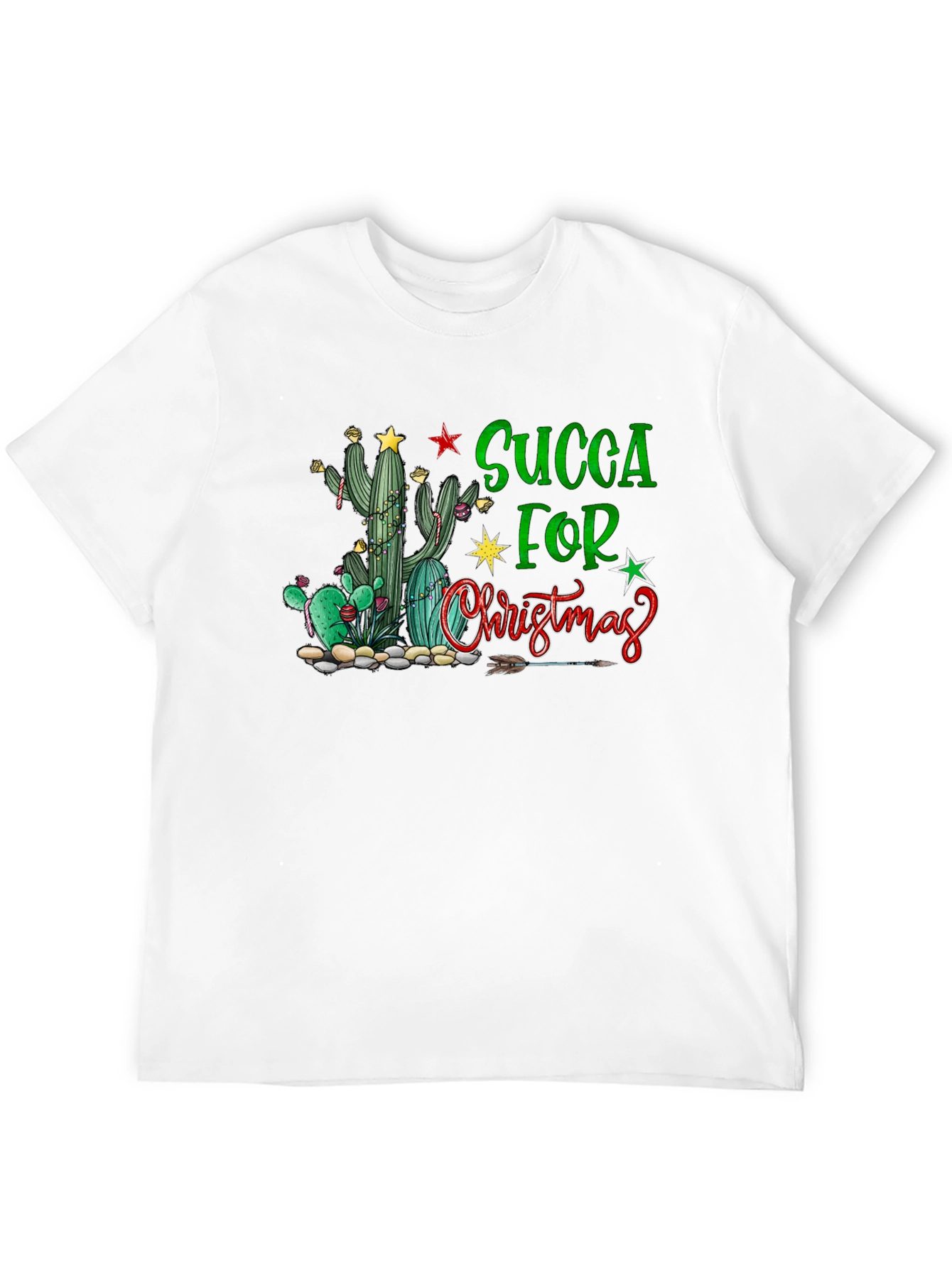 Succa For Christmas T-Shirt - Cactus Holiday Tee