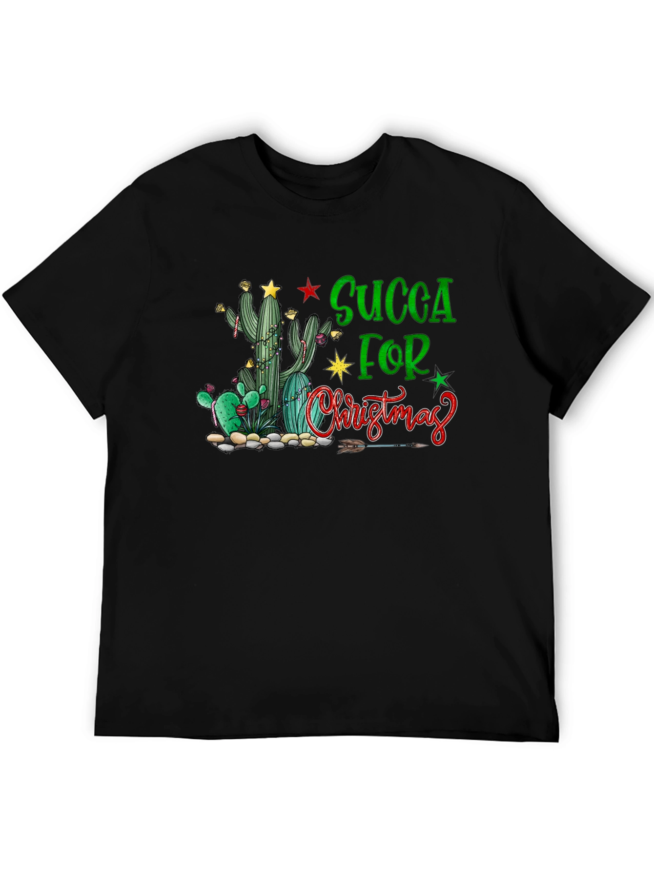 Succa For Christmas T-Shirt - Cactus Holiday Tee