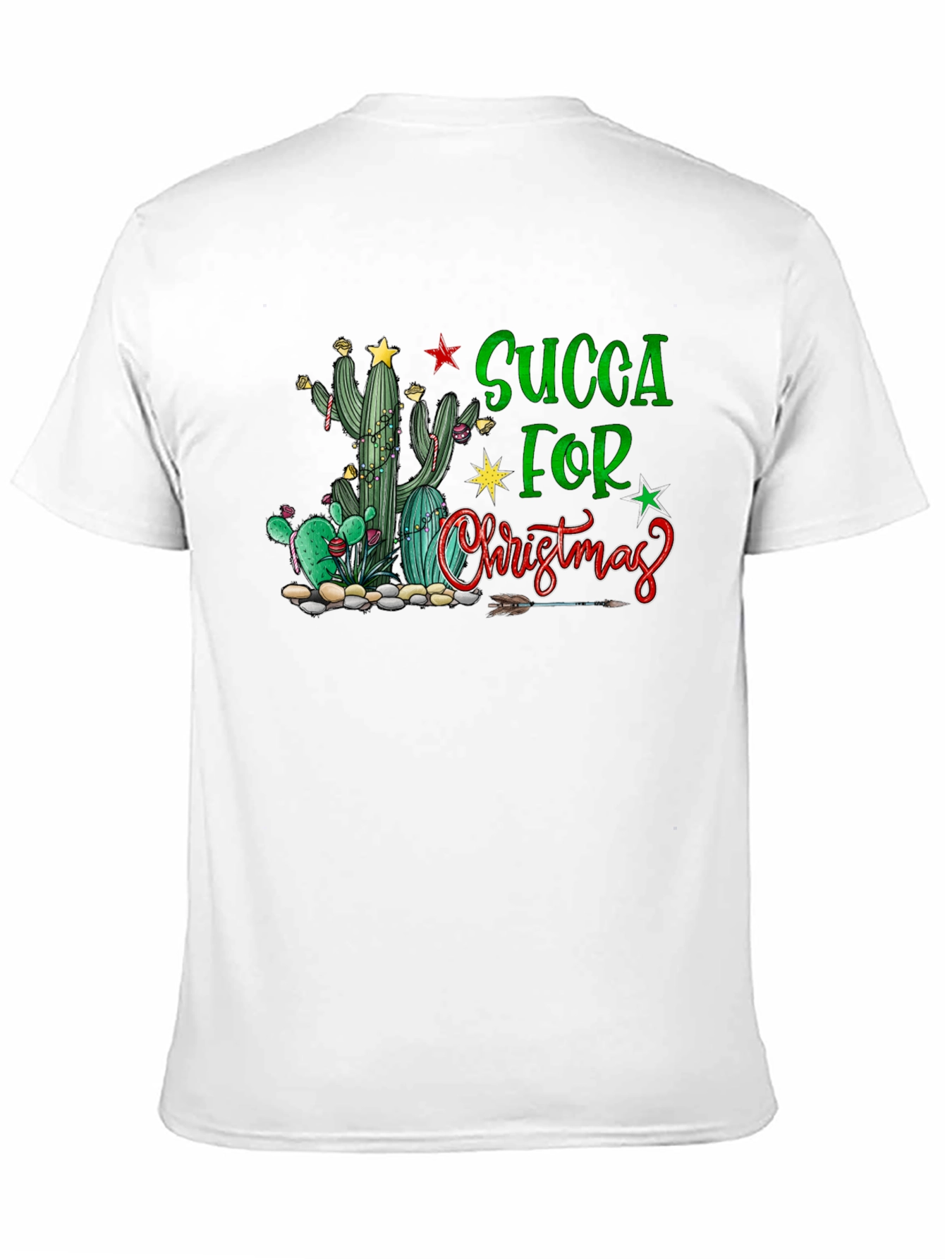 Succa For Christmas T-Shirt - Cactus Holiday Tee