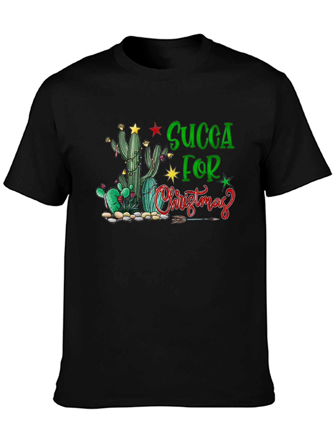 Succa For Christmas T-Shirt - Cactus Holiday Tee