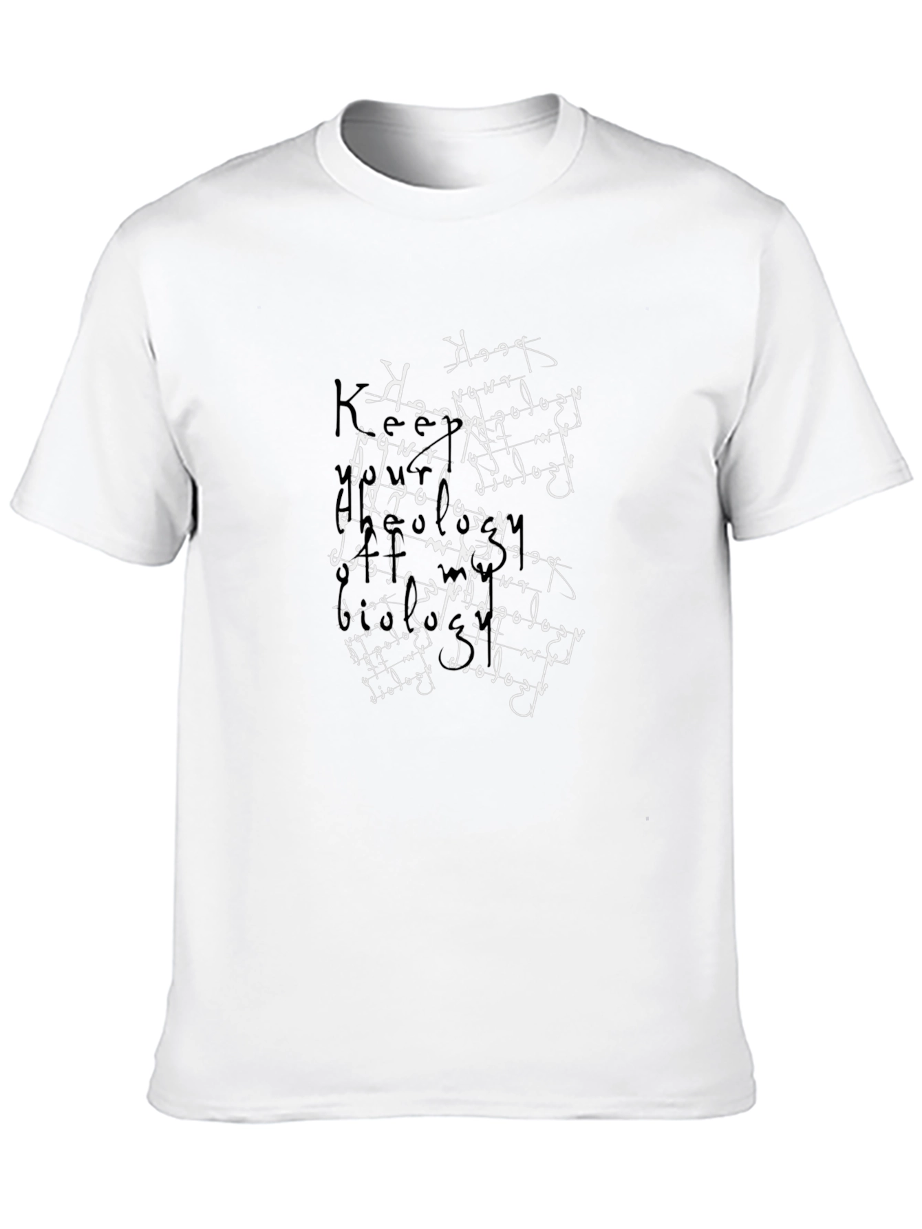 Abstract Script Black Tee