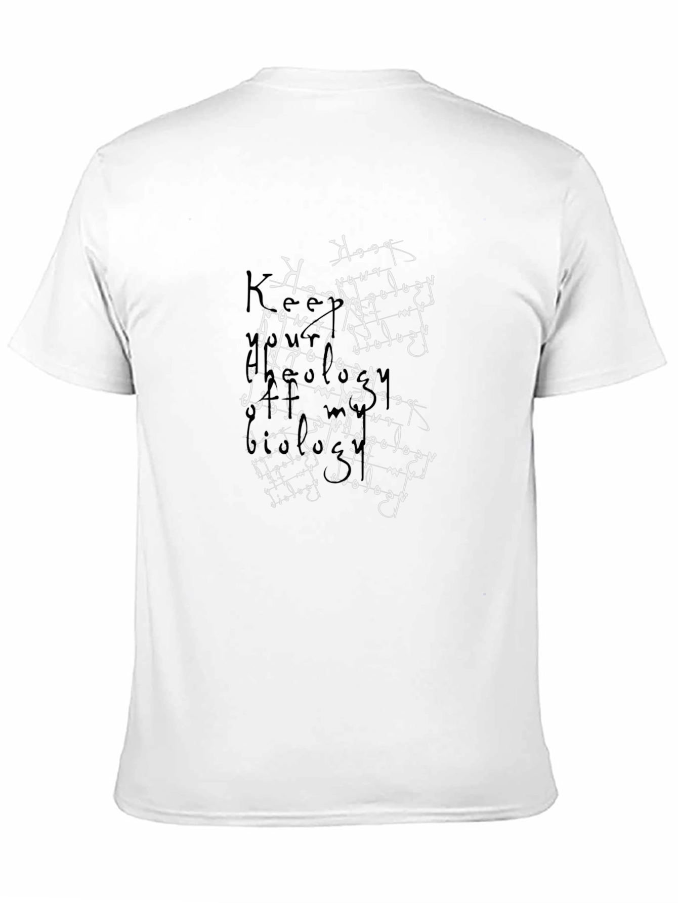 Abstract Script Black Tee