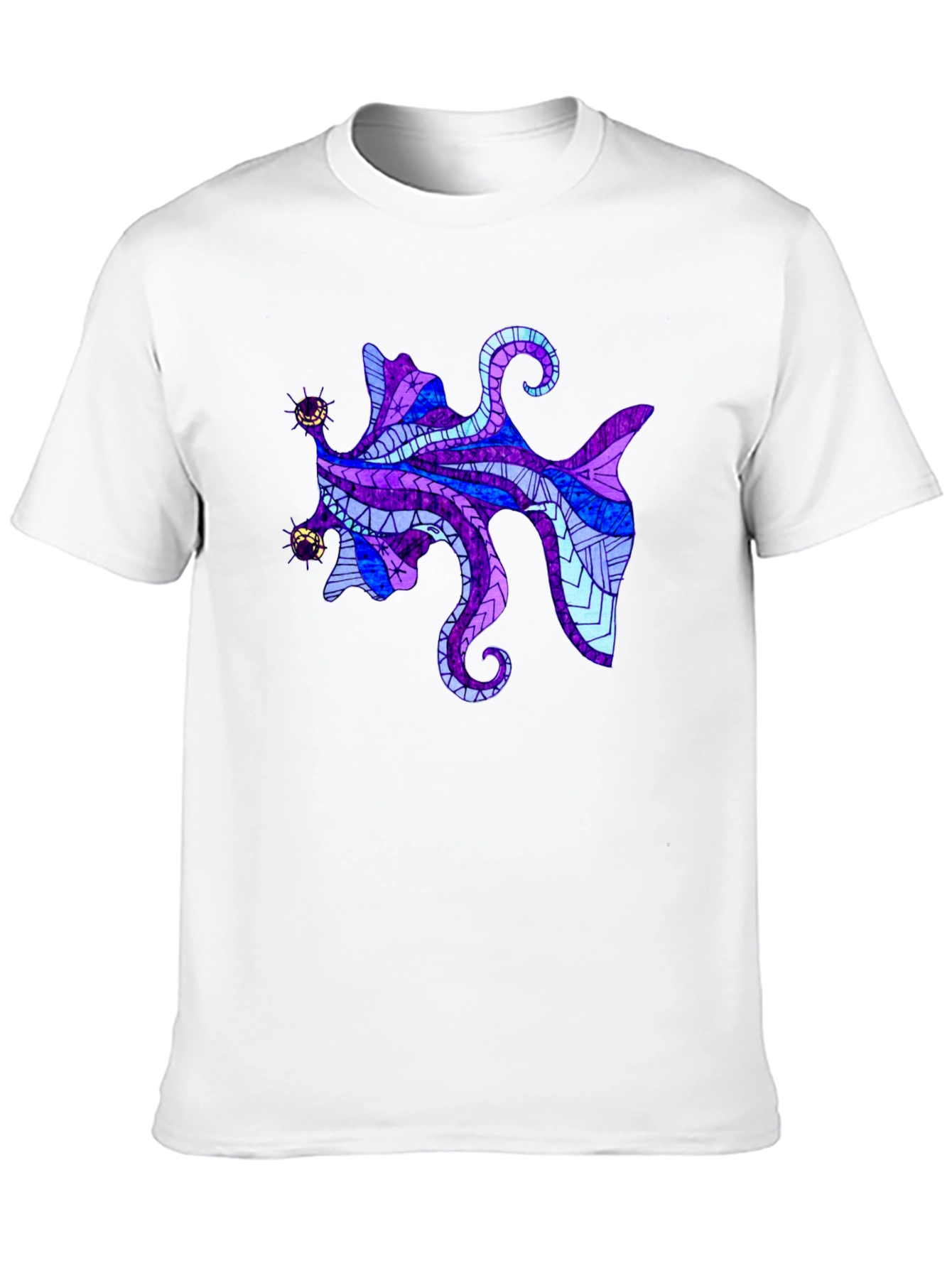 Abstract Octopus Graphic Tee - Mens Black T-Shirt