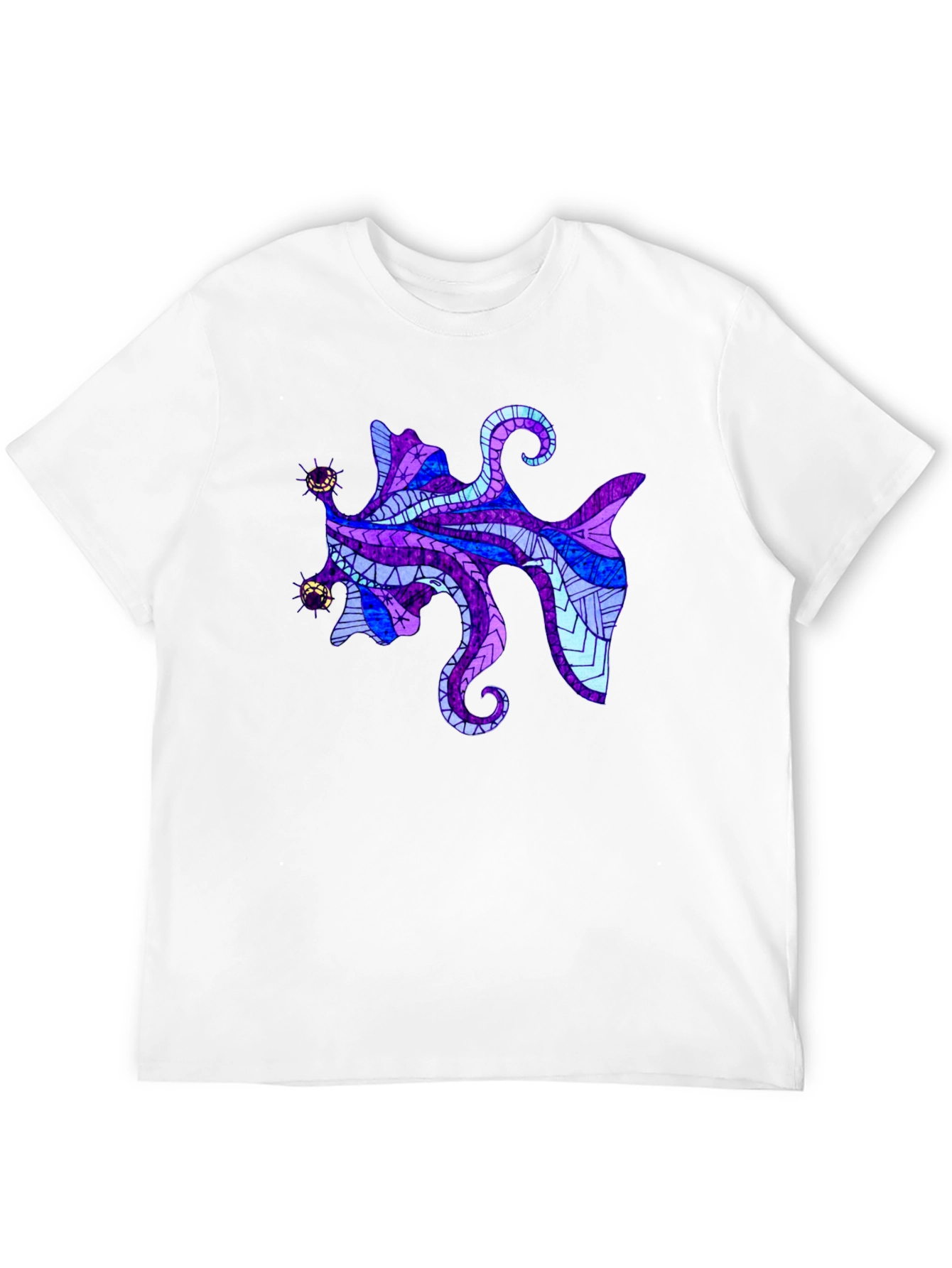Abstract Octopus Graphic Tee - Mens Black T-Shirt