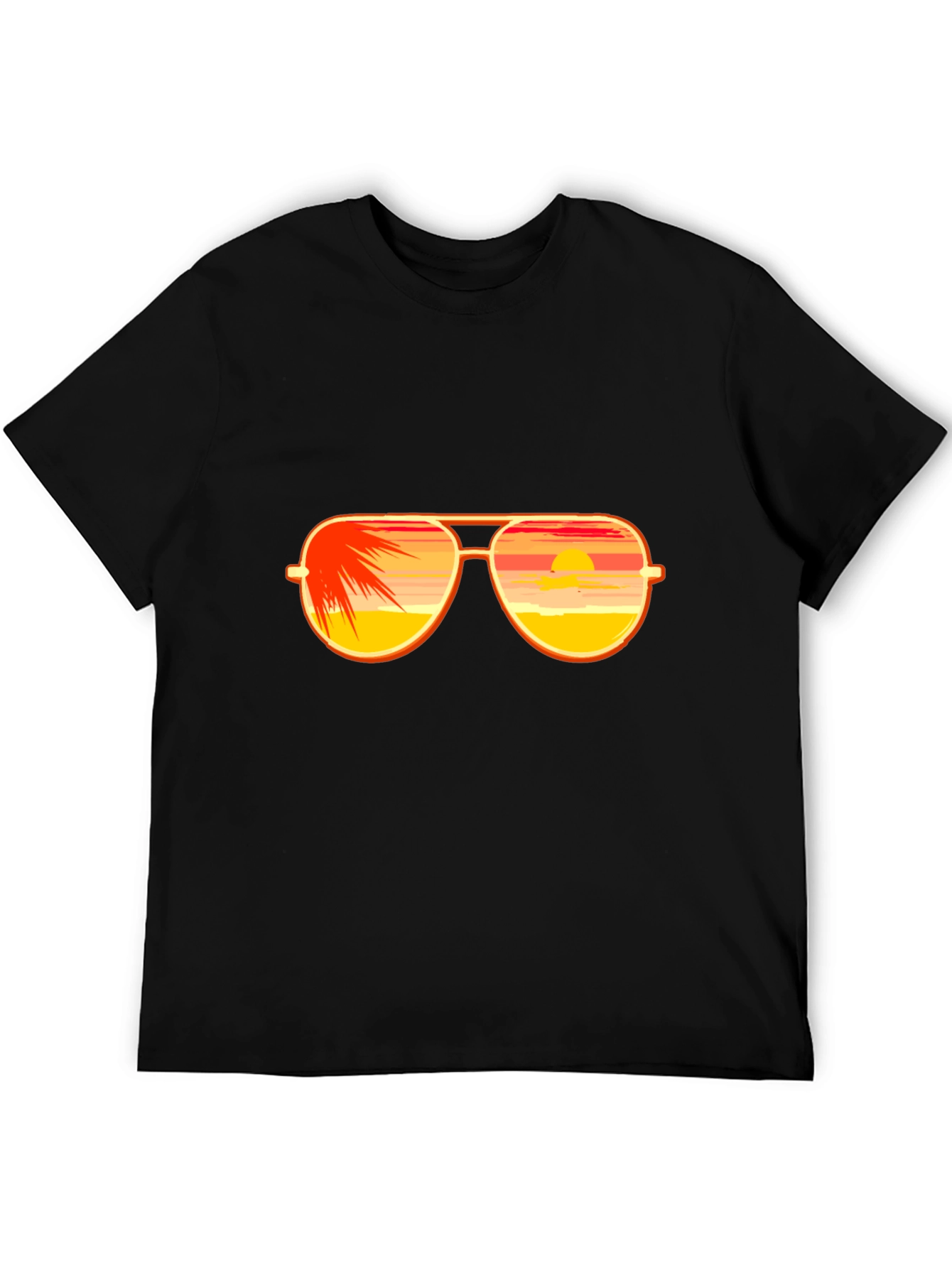Sunset Sunglasses Graphic T-Shirt - Black Cotton Tee