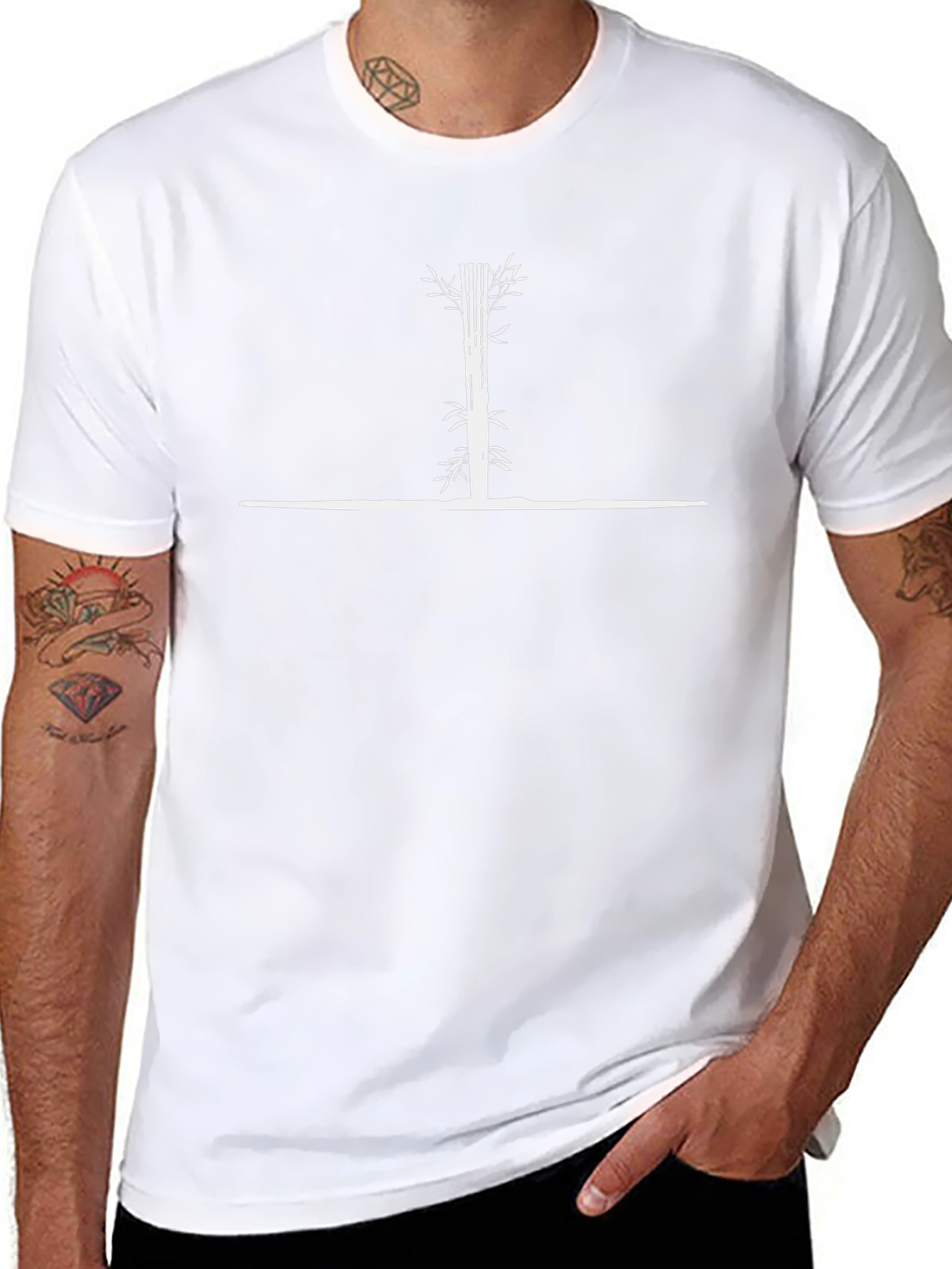 Abstract Bamboo Forest Graphic Tee
