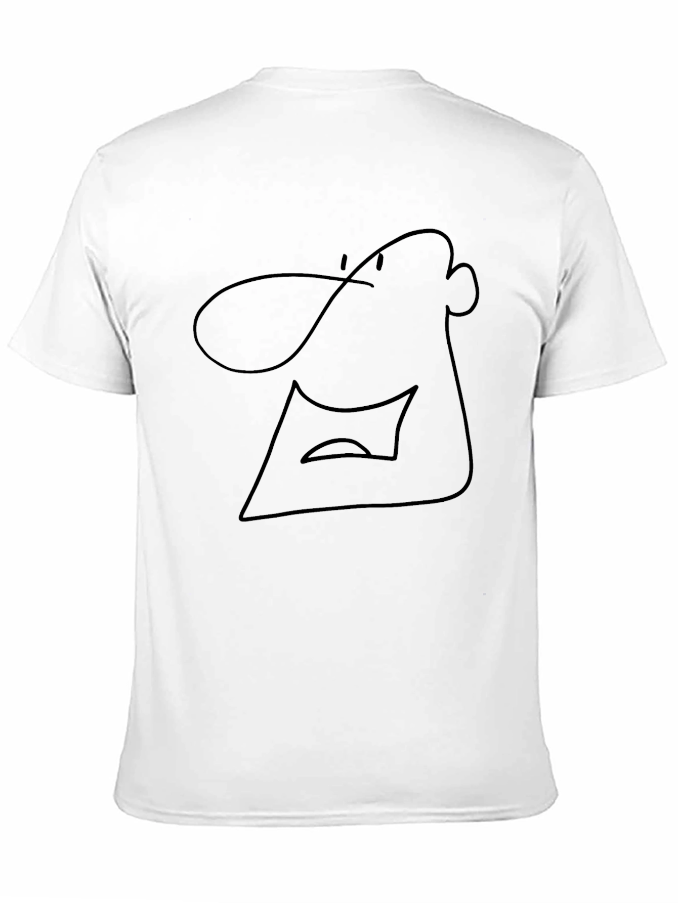 Abstract Line Art Graphic Black T-Shirt