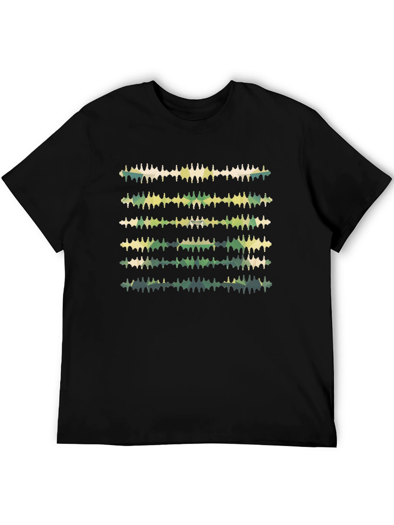 Abstract Camo Graphic Black T-Shirt