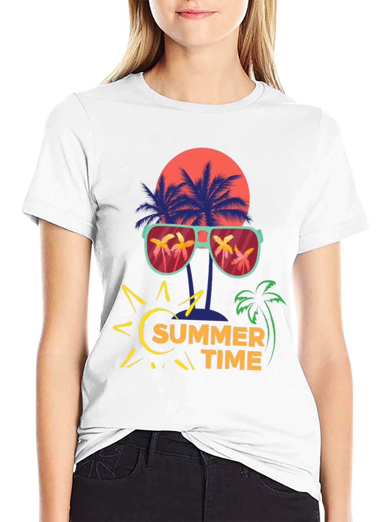 Summer Time Palm Tree Graphic Tee