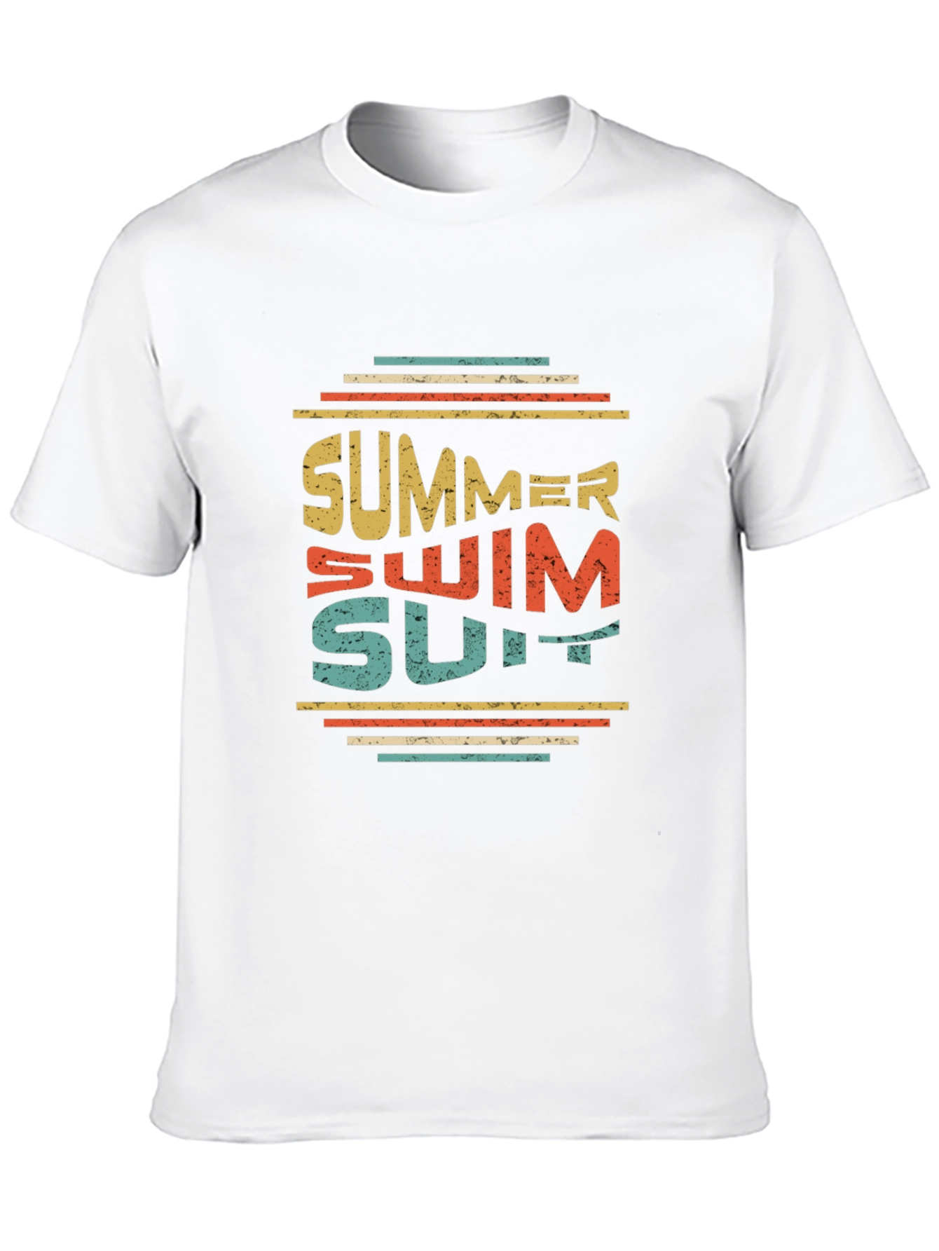 Summer Swimsuit Graphic Tee - Retro Style