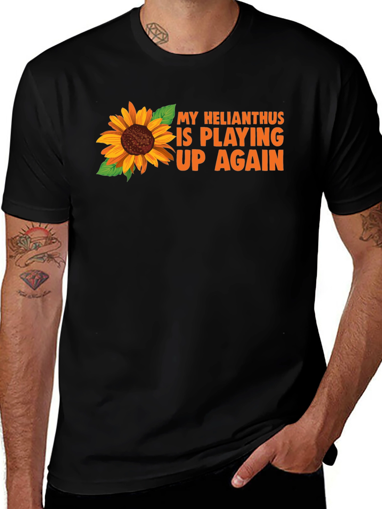 Sunflower Graphic T-Shirt - Helianthus Pun